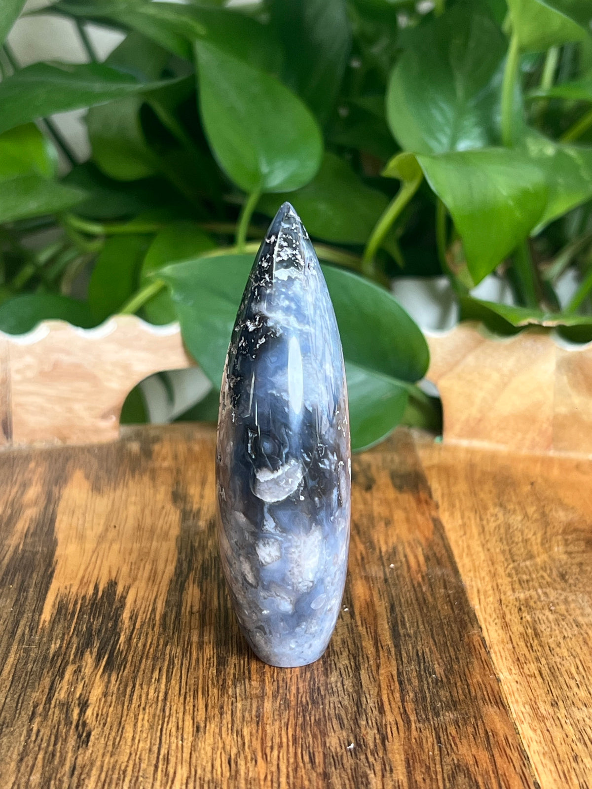 Blue Plume Agate Flame: NA