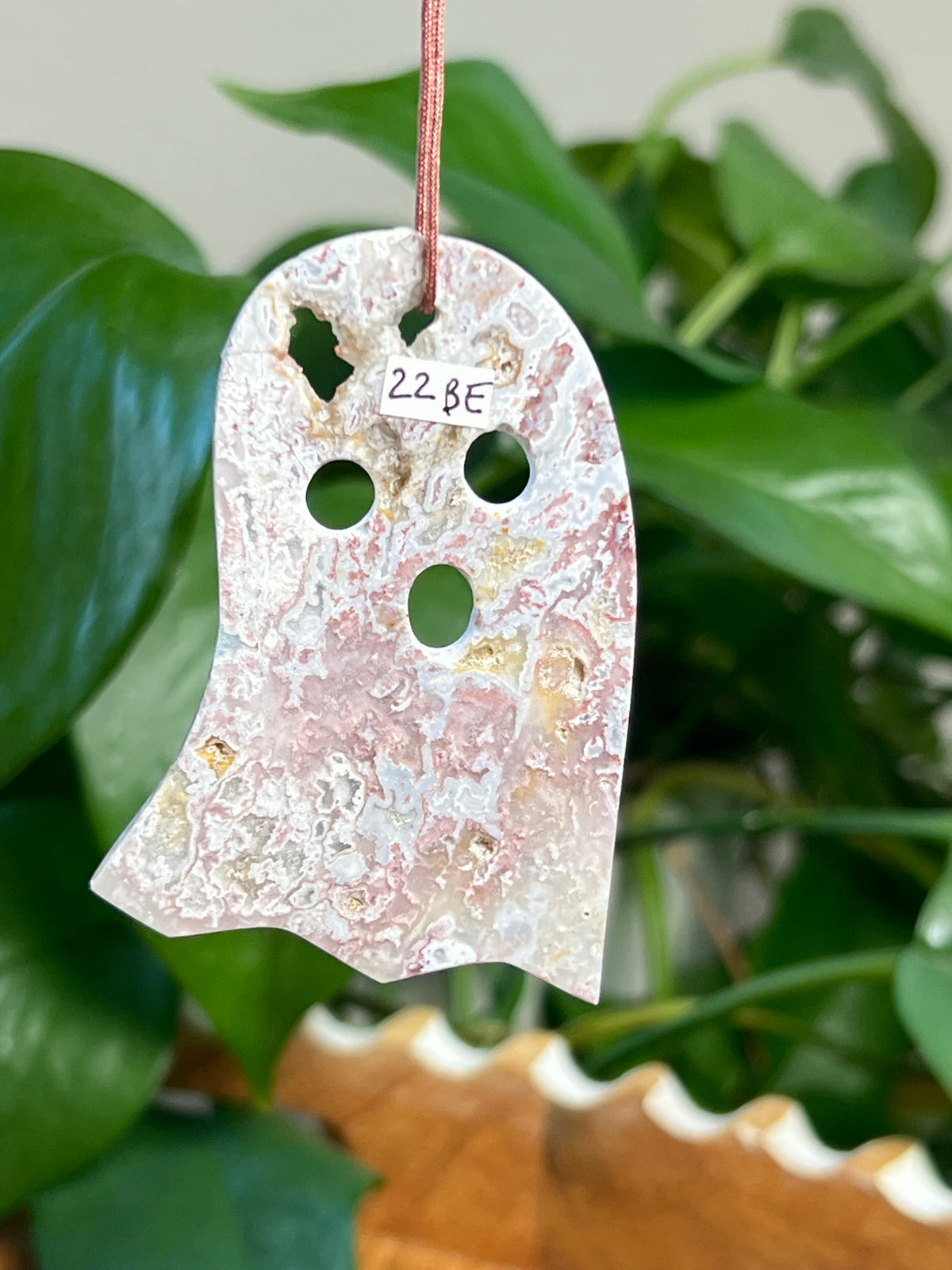 Sumatra Plume Agate Ghosts Ornaments