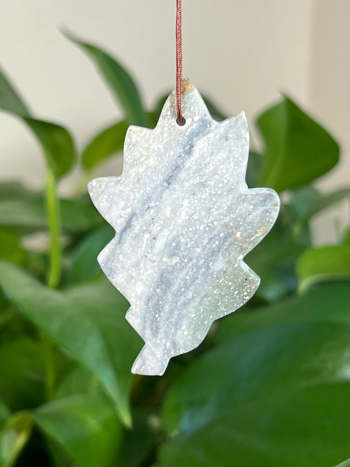 Blue Green Jasper Leaf Ornaments