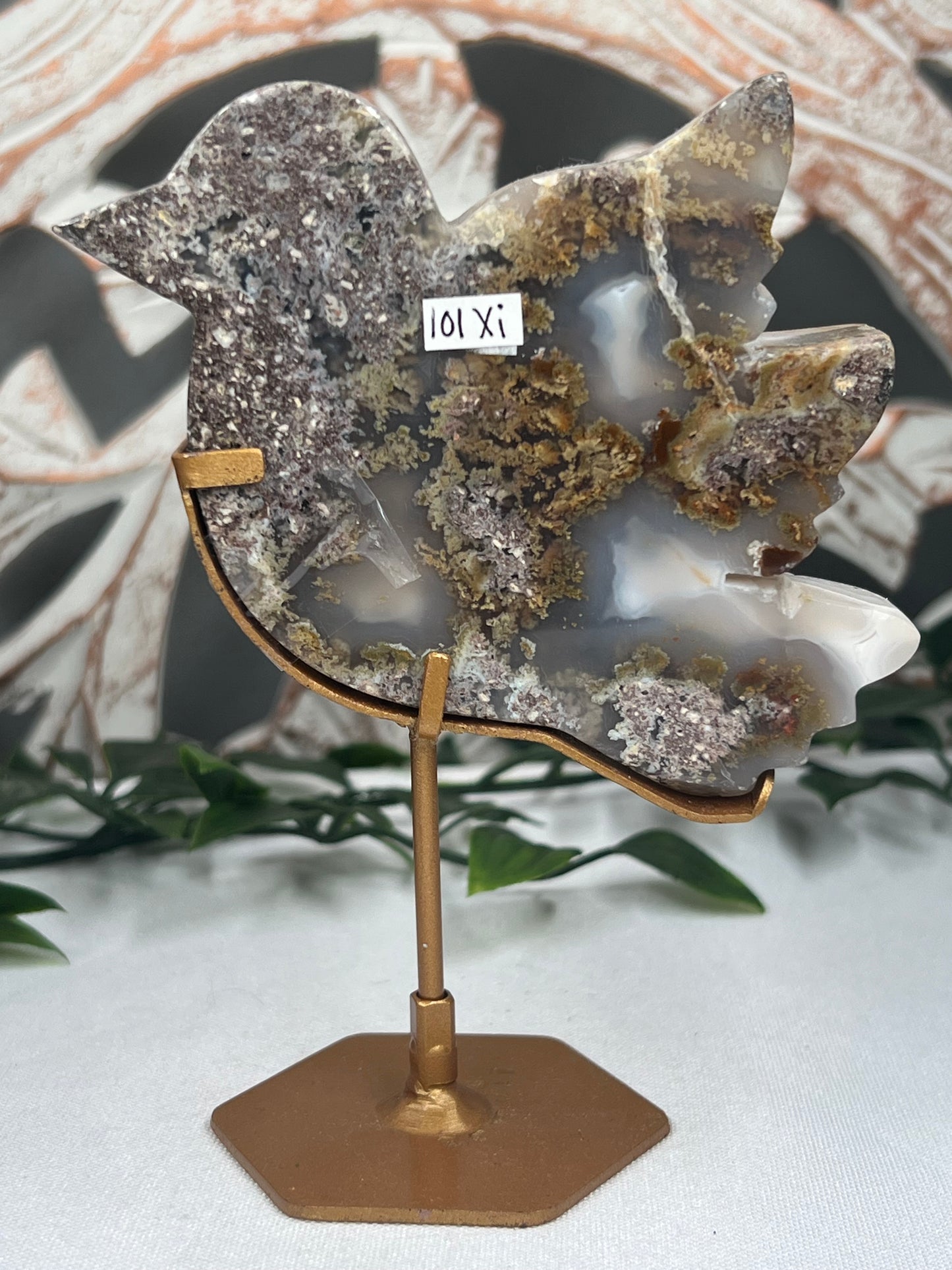 Scenic Moss Agate Bird