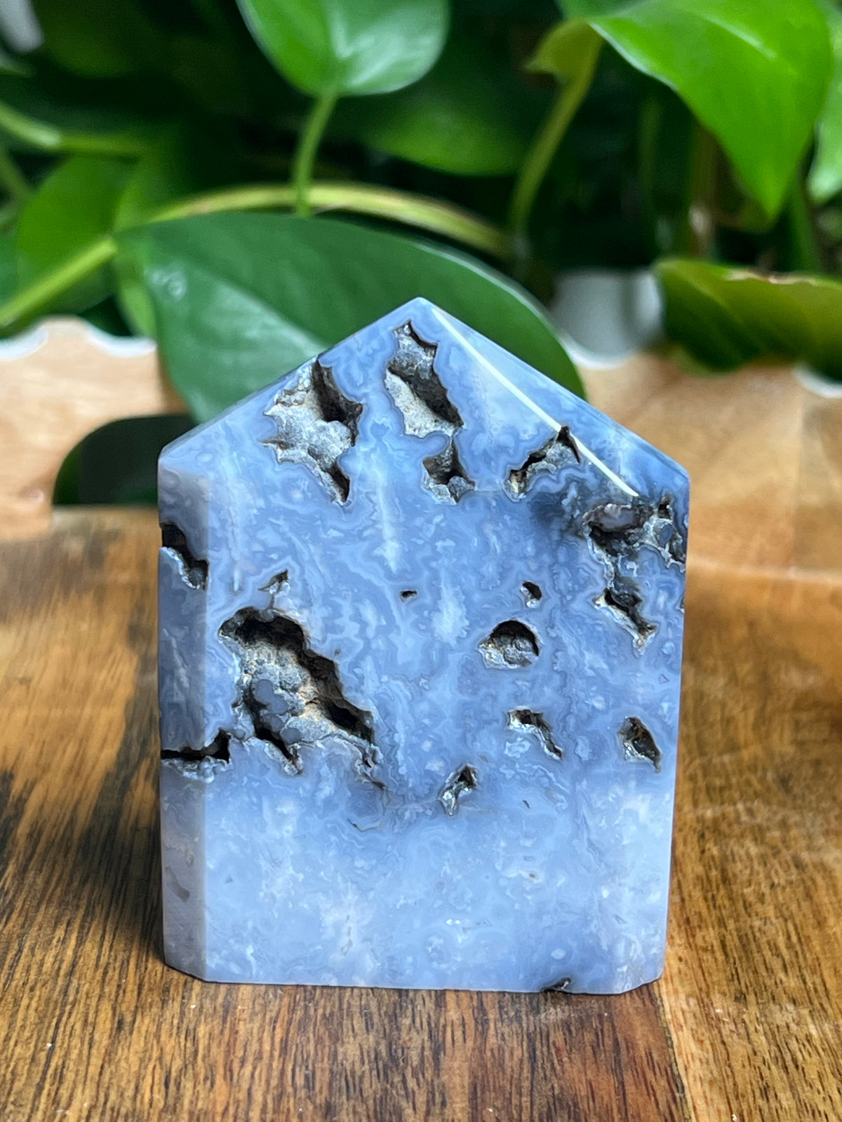 Blue Plume Agate Flat Tower: BA