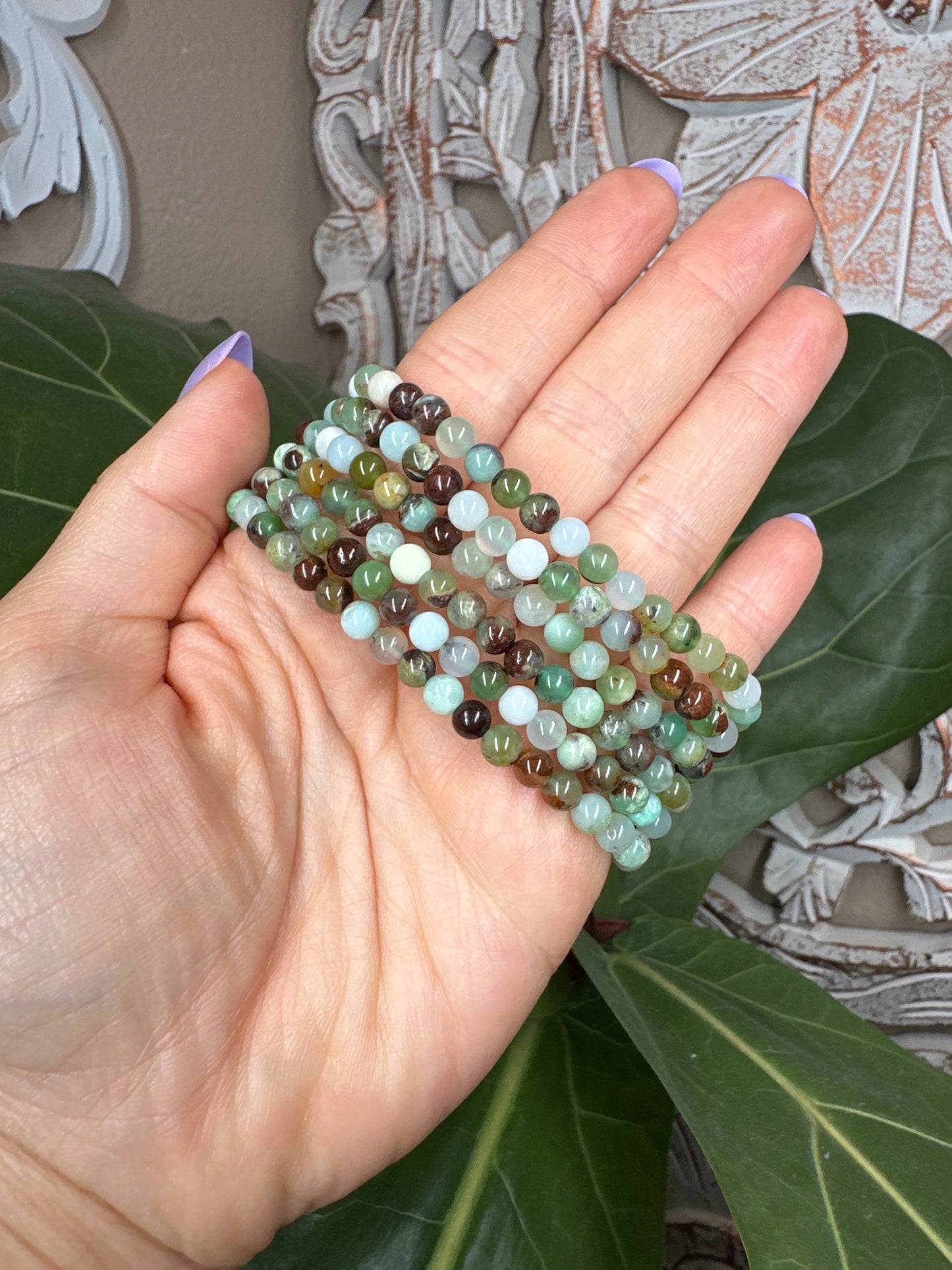 Chrysoprase Beaded Bracelet (5mm)