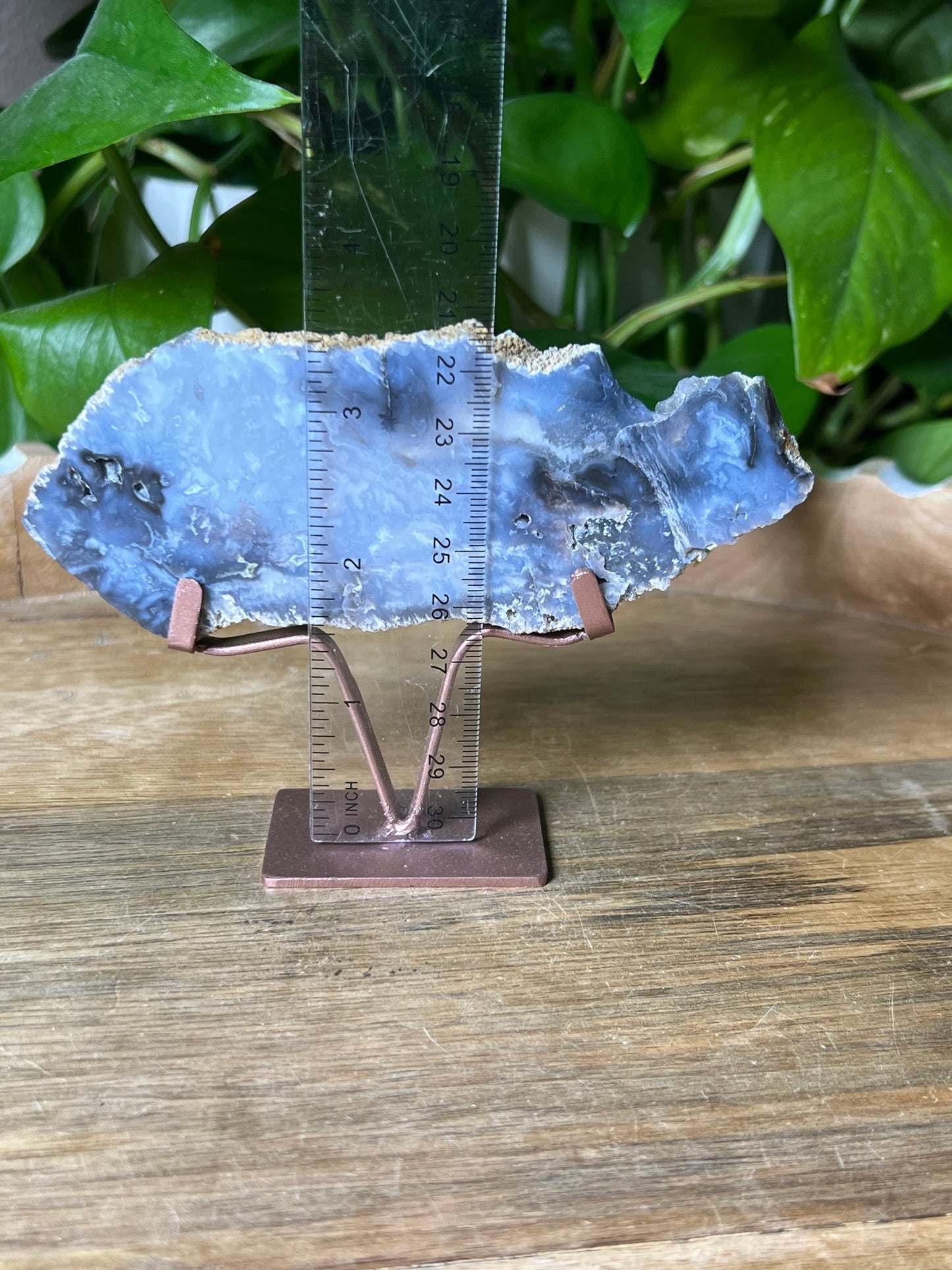 Blue Plume Agate Slab