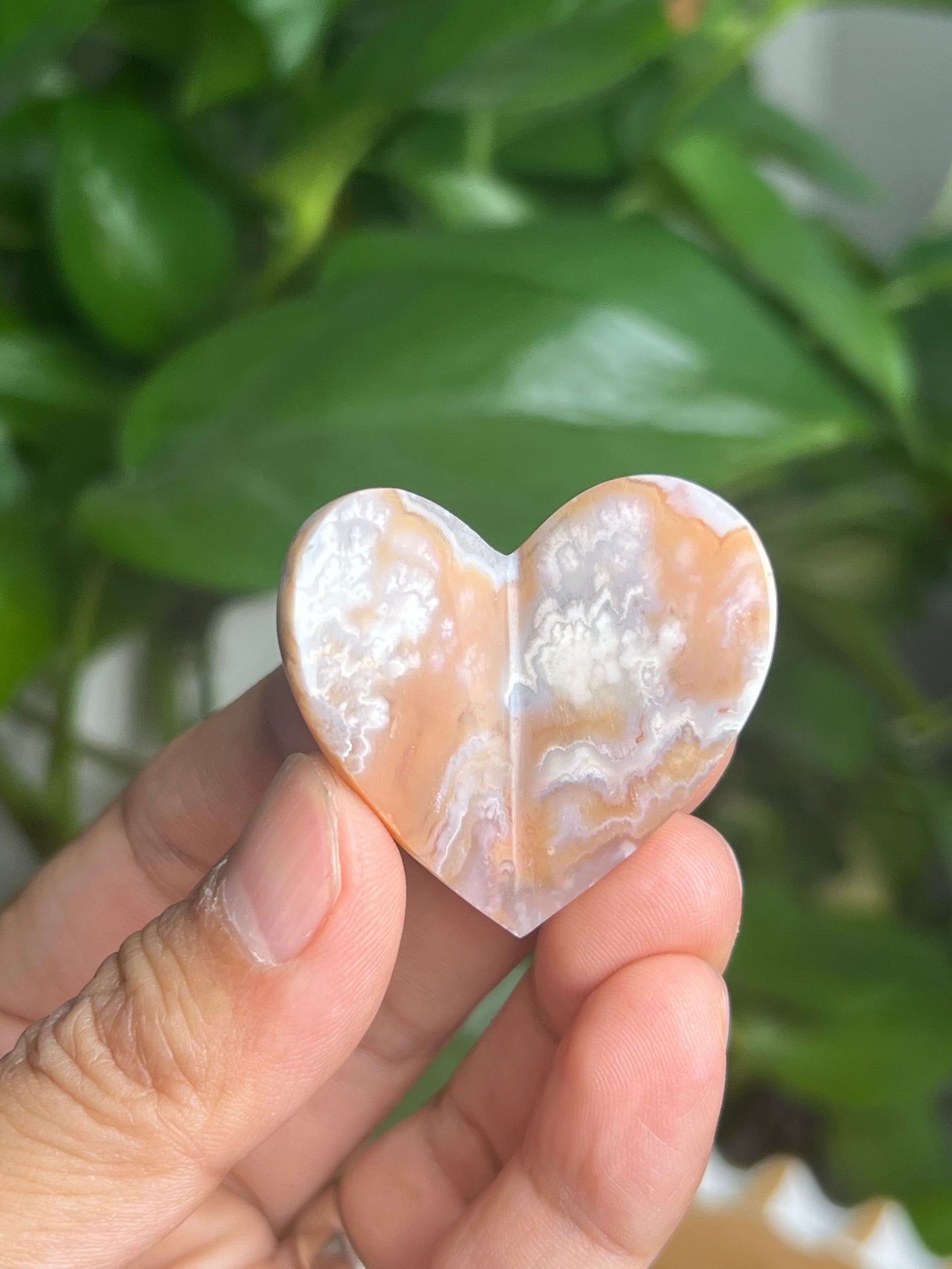 Flower Carnelian 3D Butterfly Heart: BQ