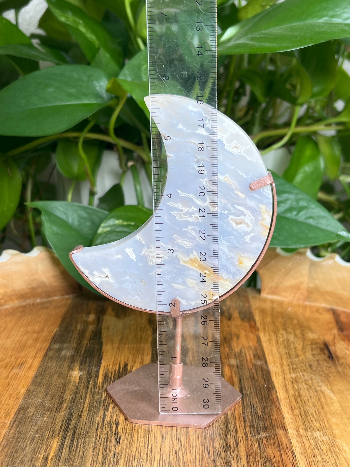 Winter Plume Agate Moon: PL