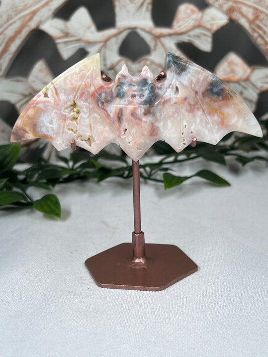 Rainbow Plume Agate Bat