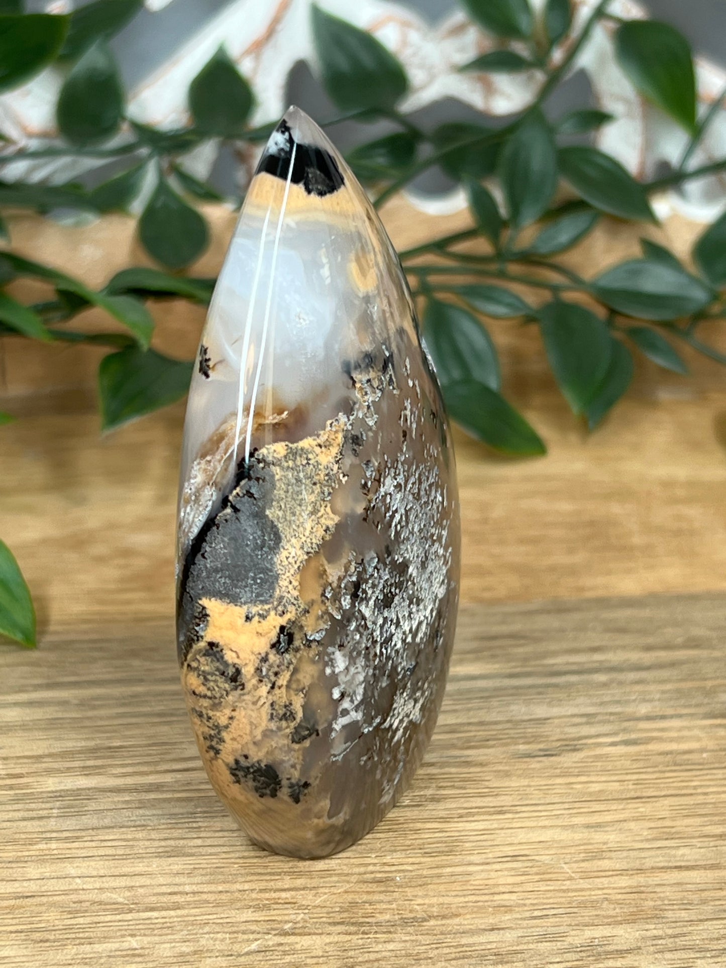 Dendritic Tiger Agate Flame