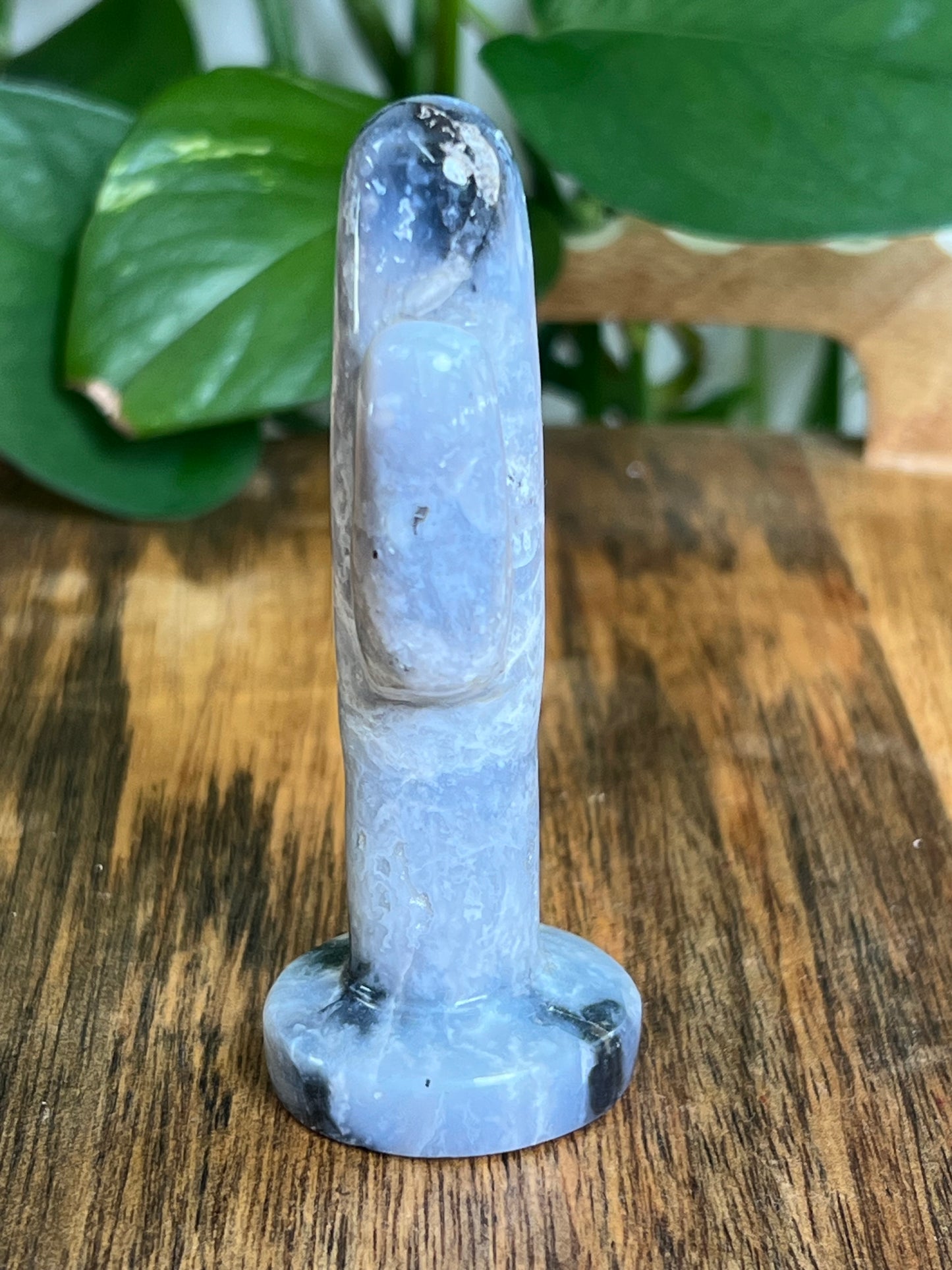 Blue Plume Agate Cactus: Q