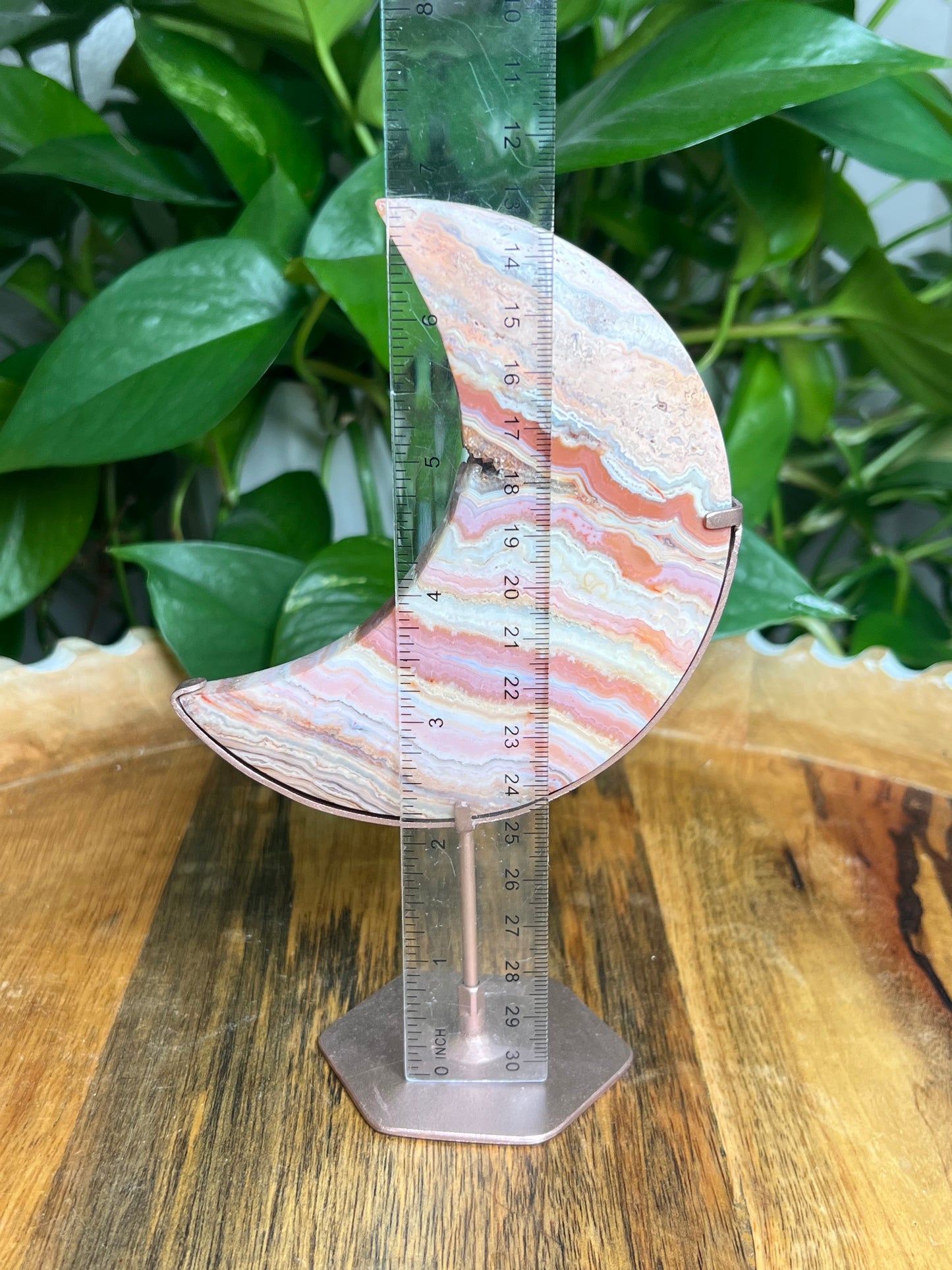 Crazy Lace Agate Moon: XS