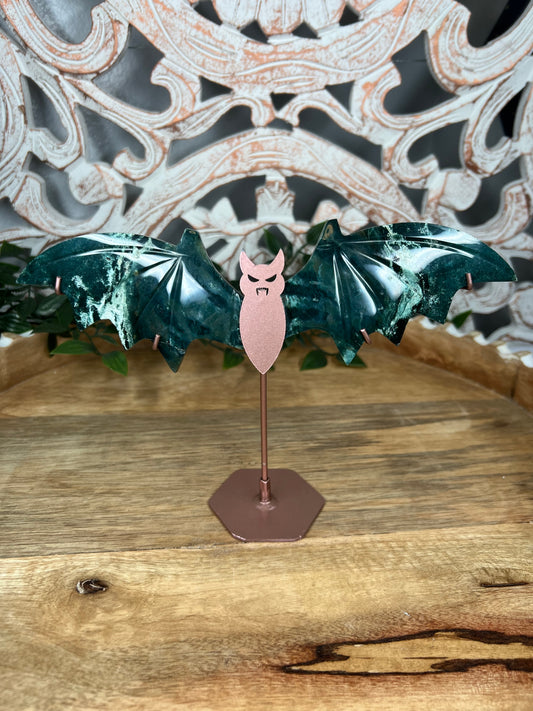 Blue Green Jasper Bat Wings