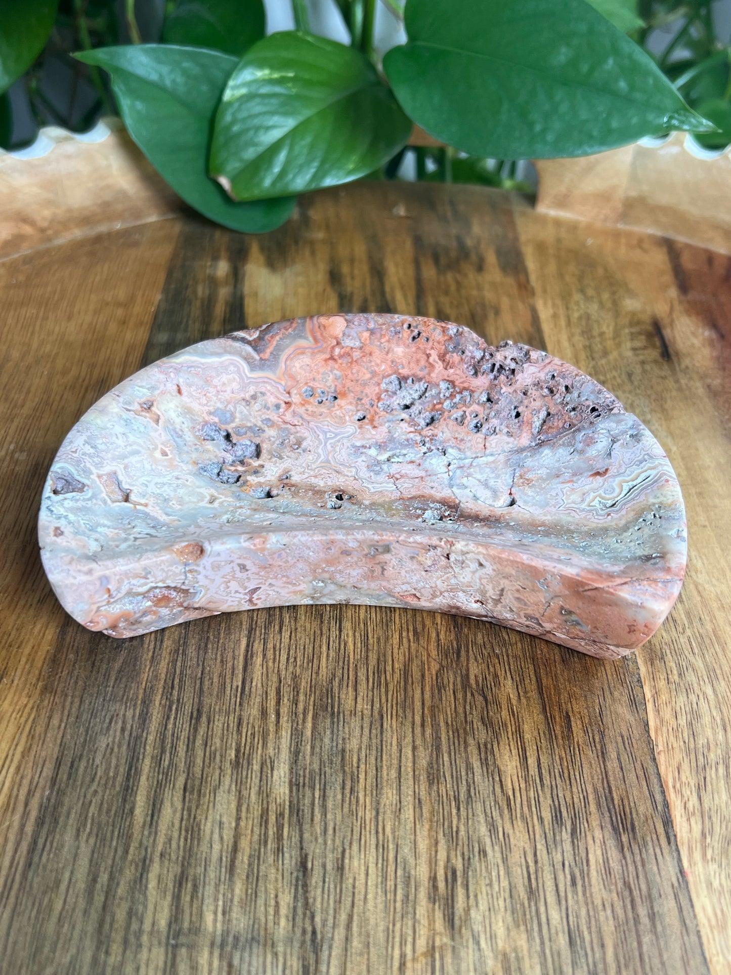 Crazy Lace Agate Moon Bowl: E