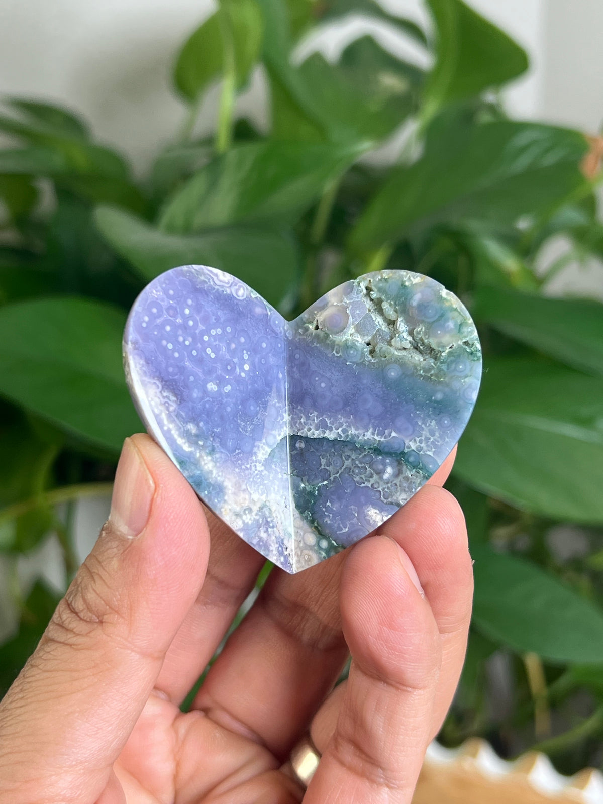 Grape Agate 3D Heart Butterfly: BG