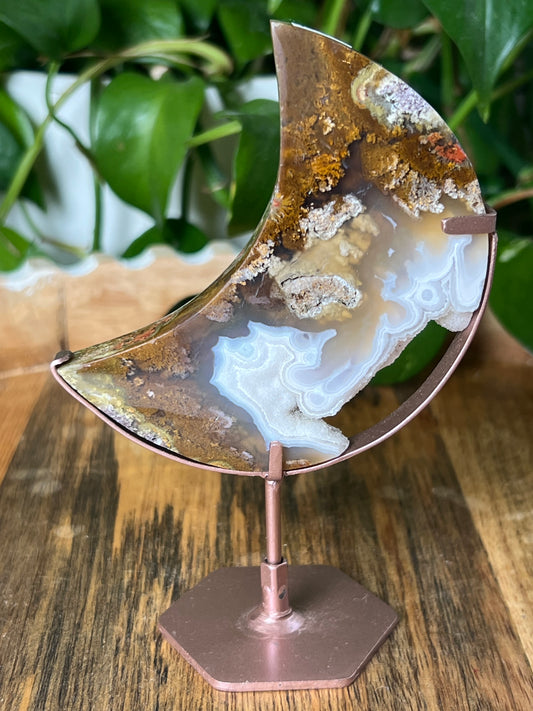 Scenic Moss Agate Moon