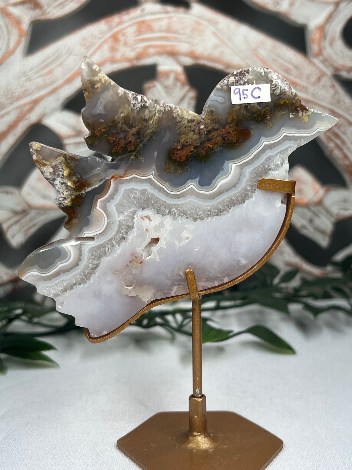 Scenic Moss Agate Bird