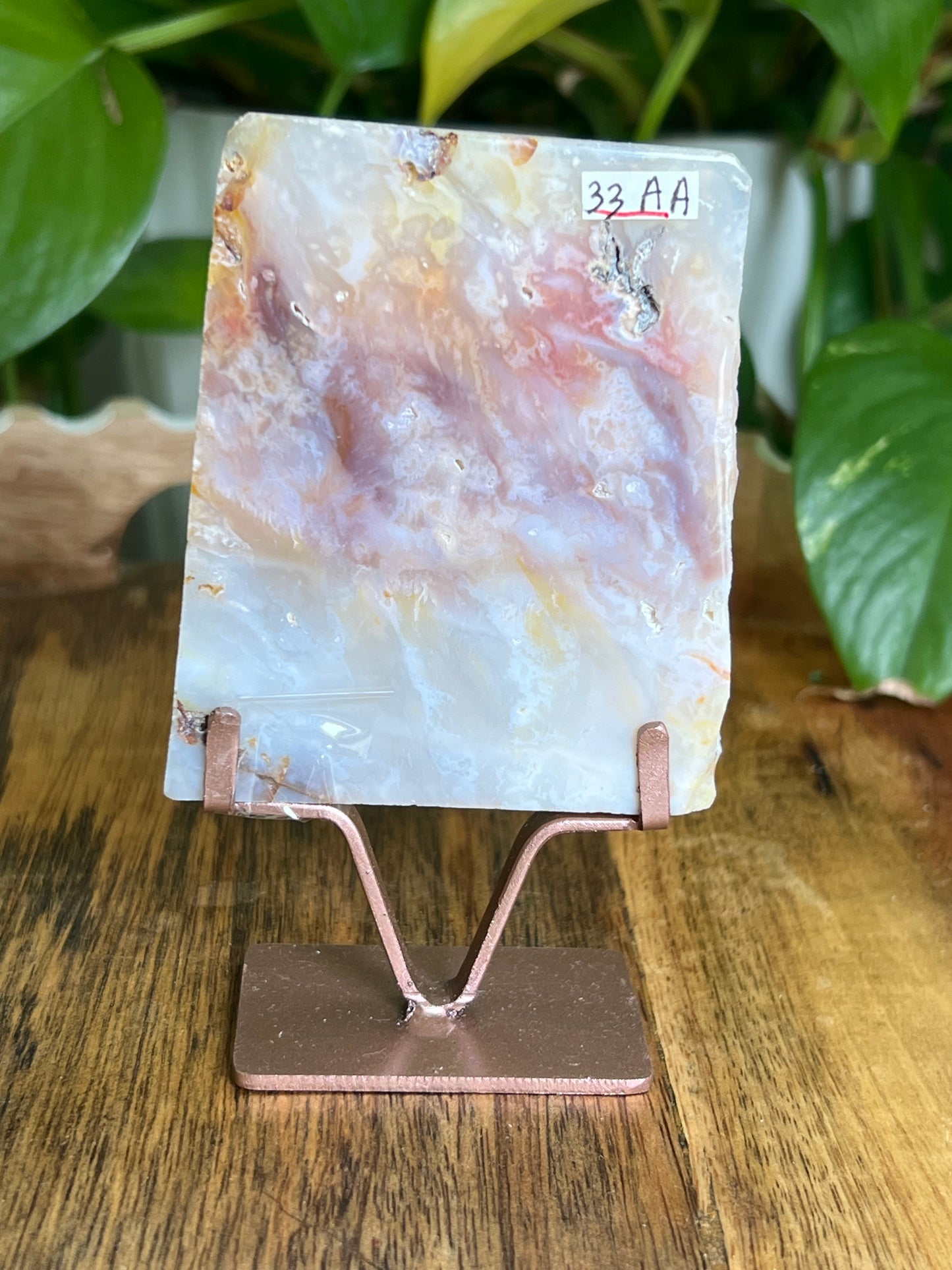 Rainbow Plume Agate Slab AA
