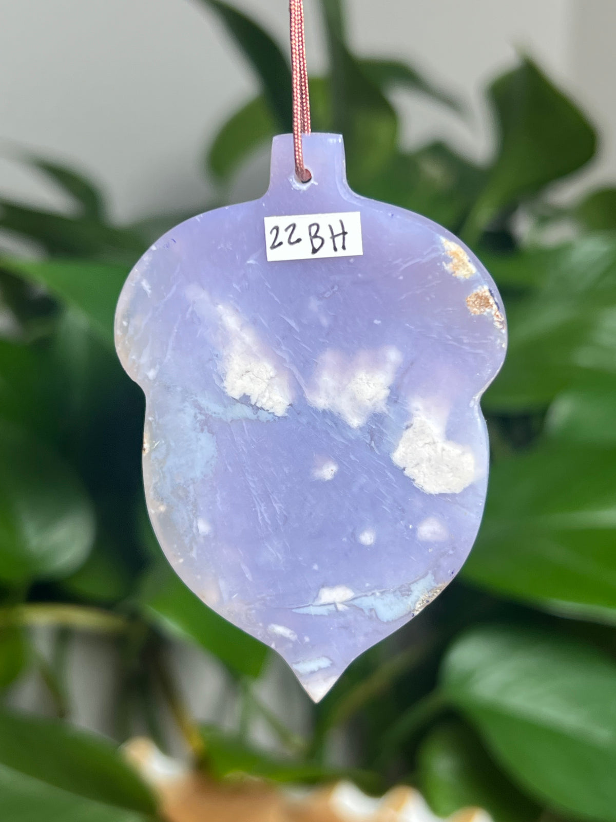 Purple Chalcedony Ornament Acorn: BH