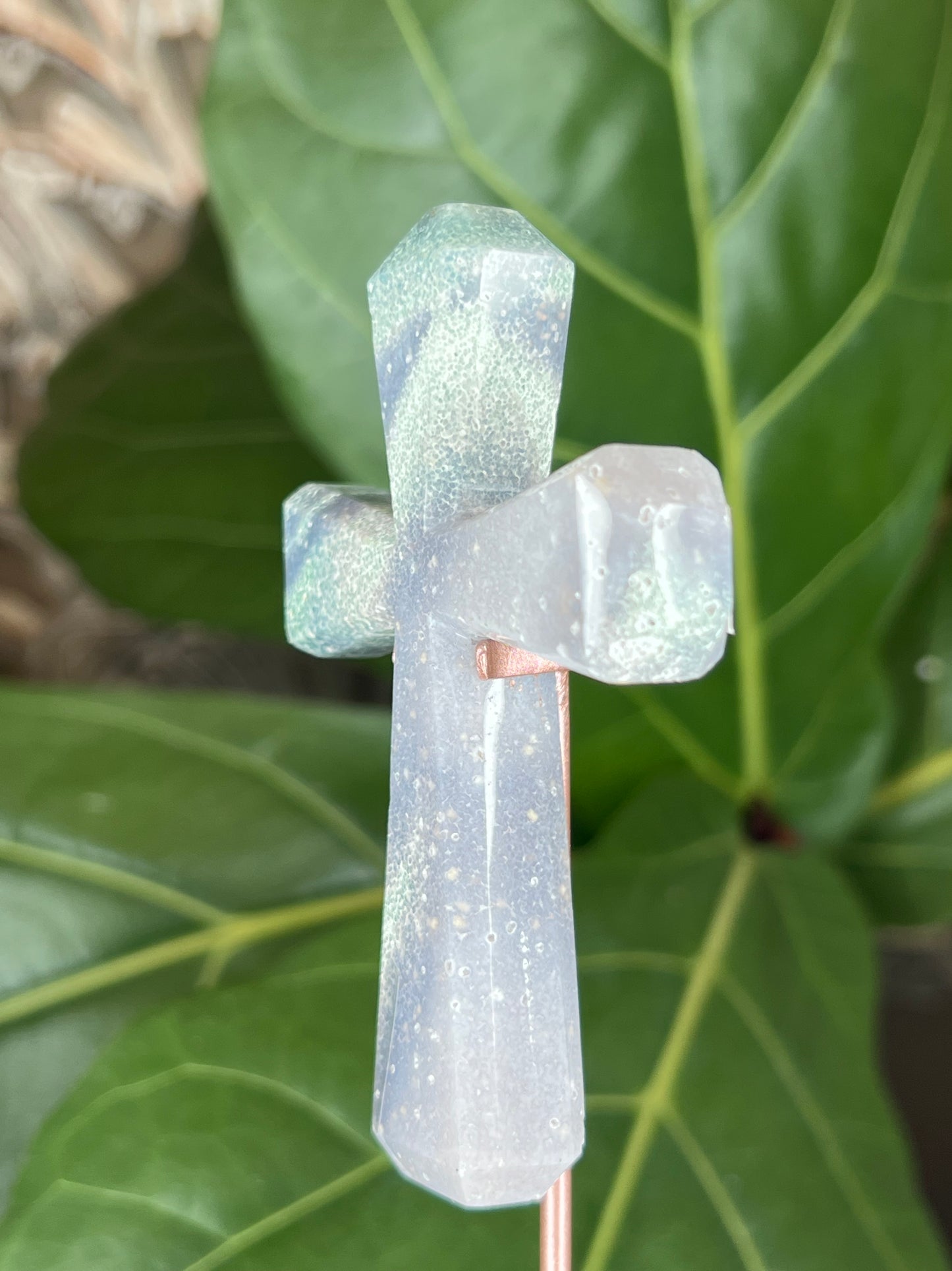 Grape Agate Cross