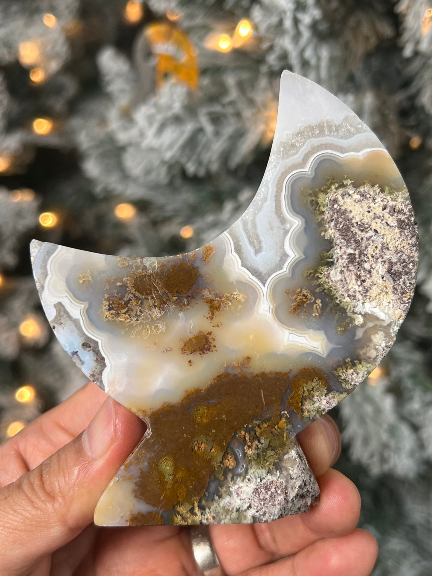 Scenic Moss Agate Moon