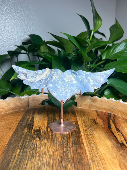 Blue Plume Agate Wings: Di