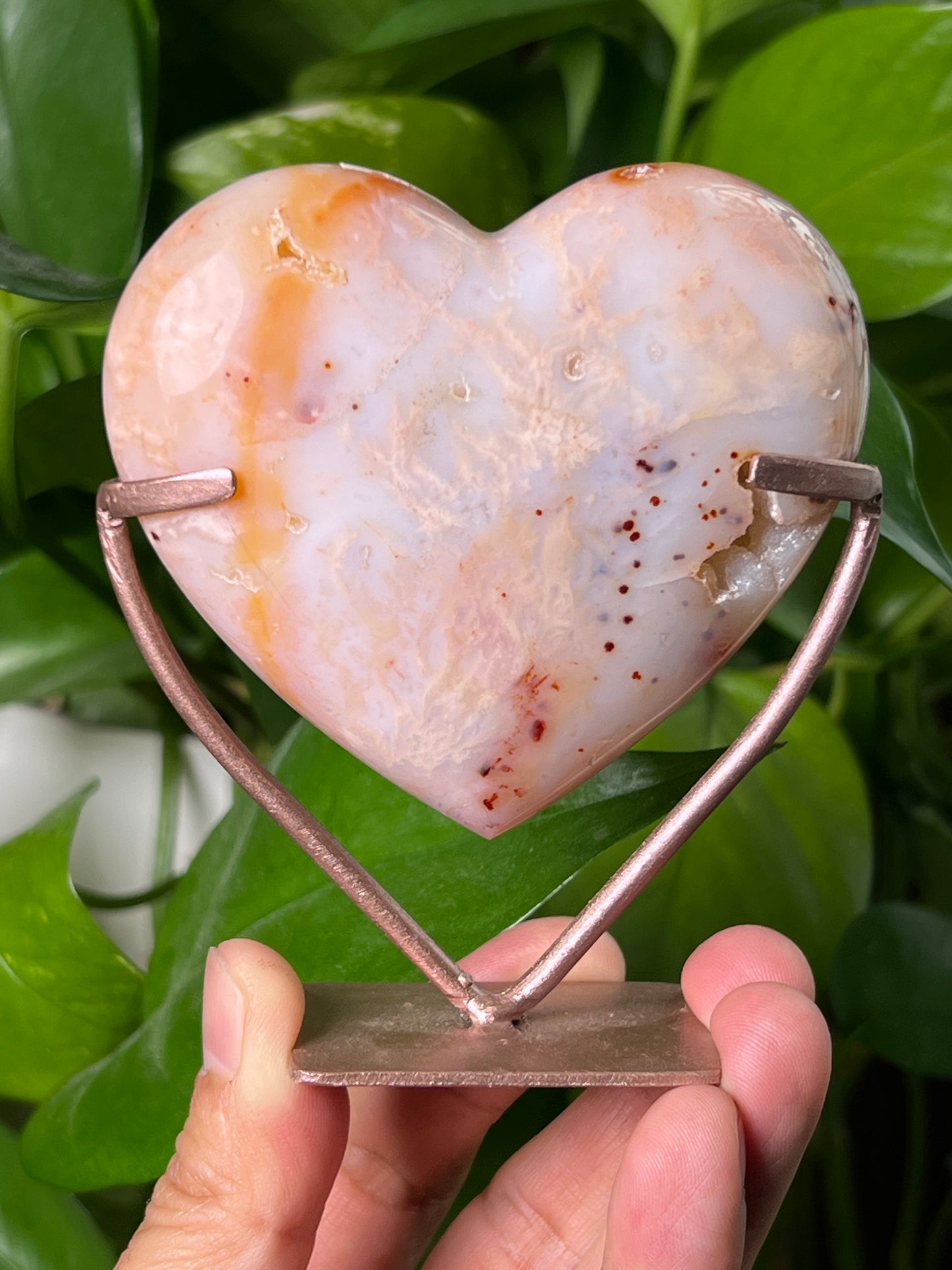 Pink Carnelian Heart