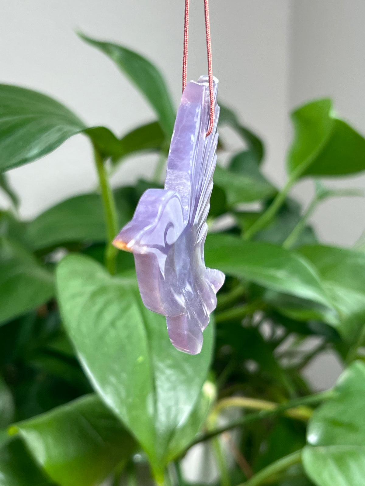 Purple Chalcedony Ornament Hummingbird: C