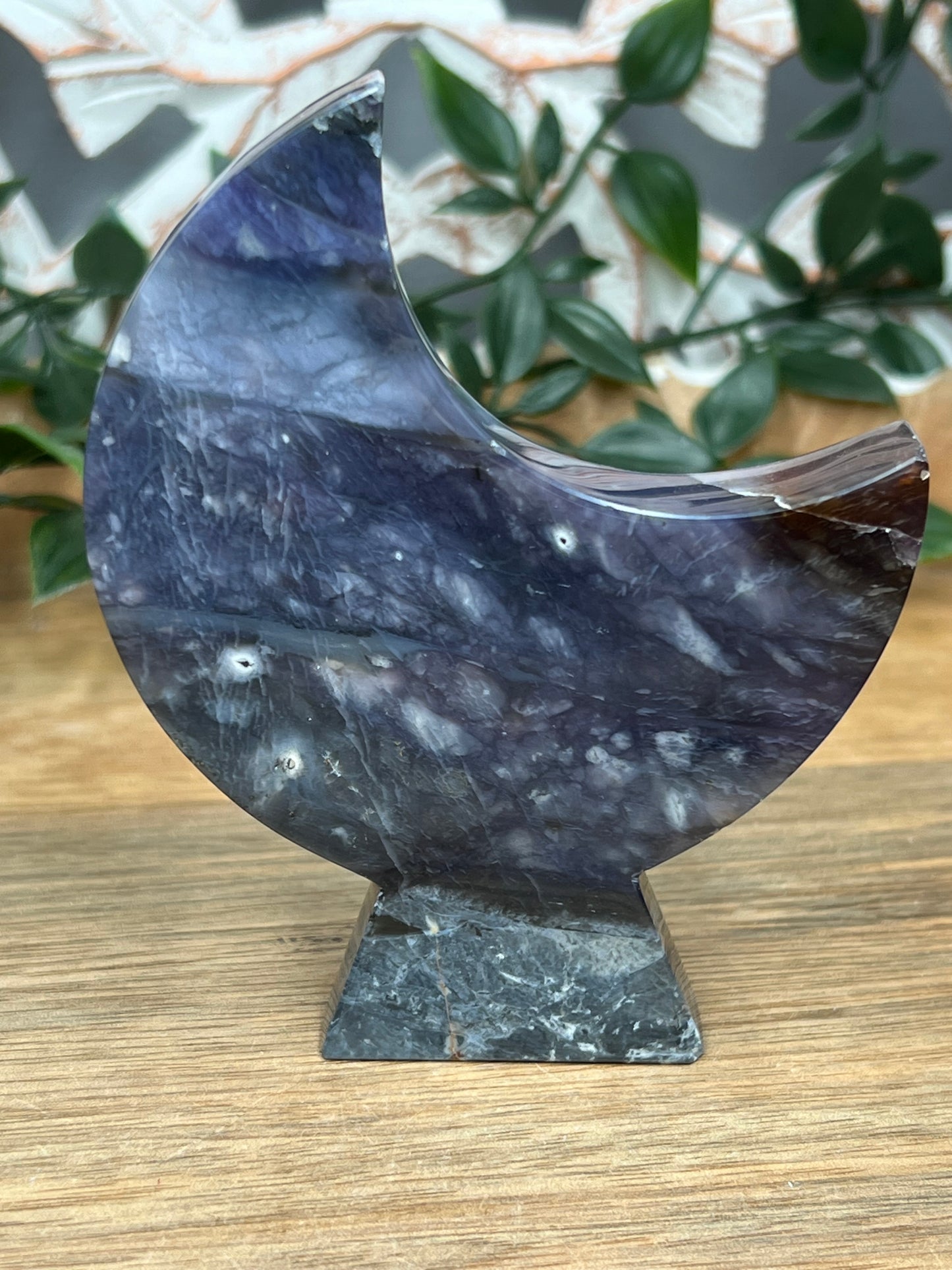 Purple Chalcedony Moon