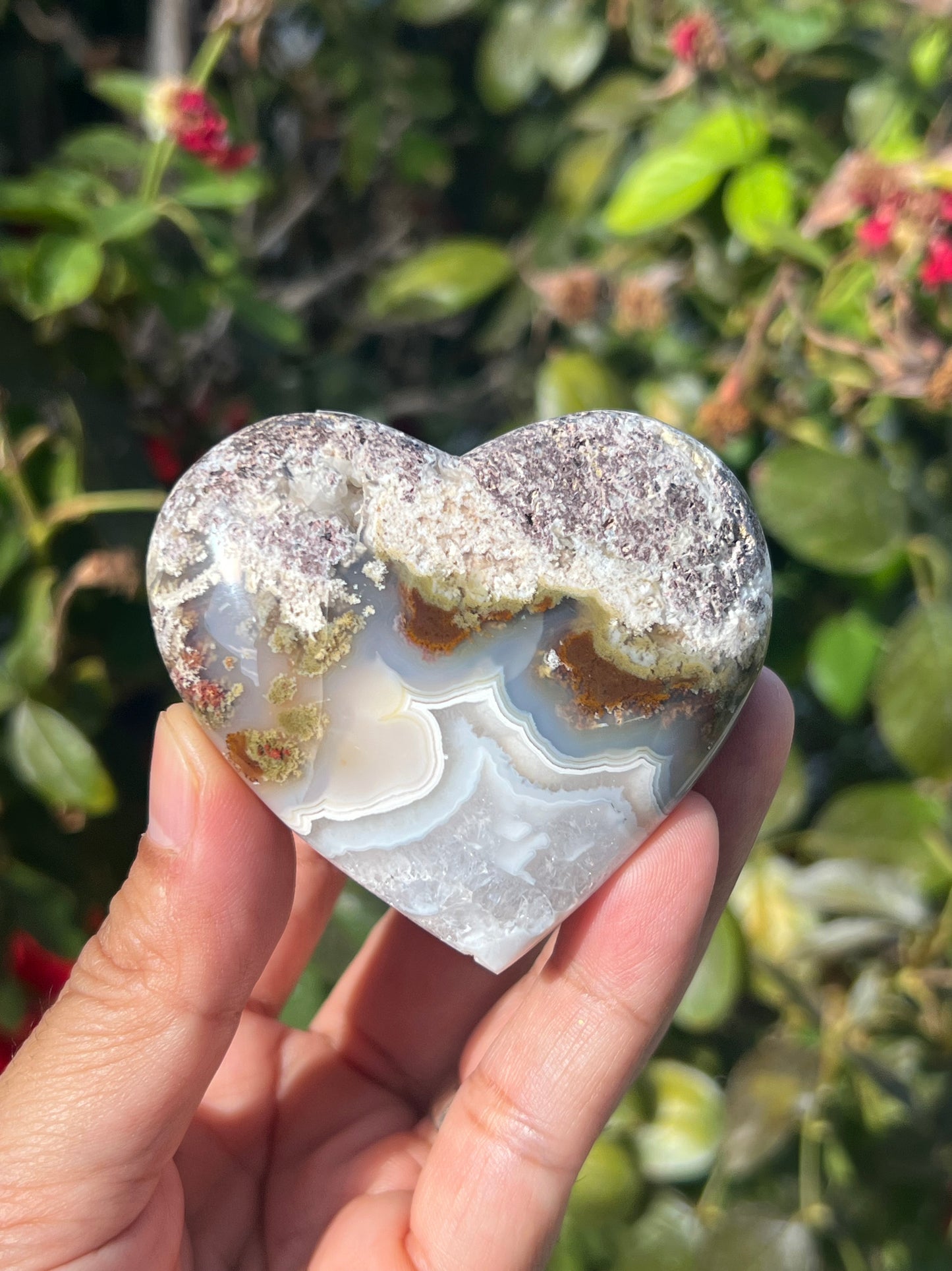 Scenic Moss Agate Heart AA