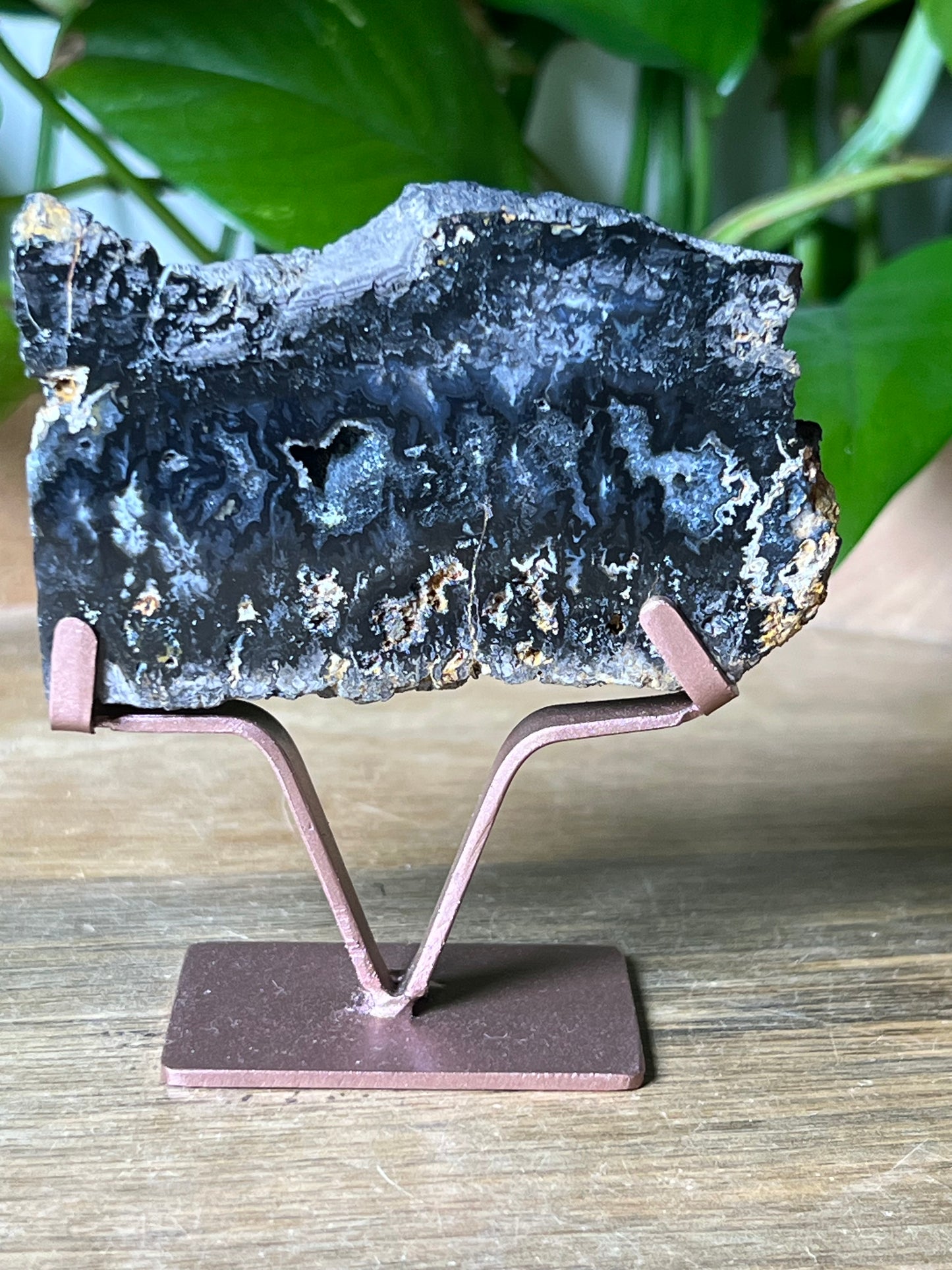 Blue Plume Agate Slab