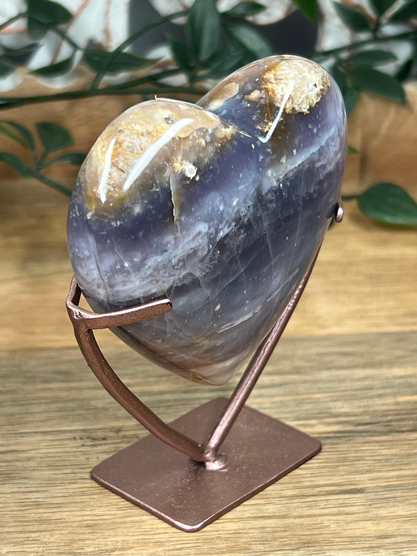 Purple Chalcedony Heart