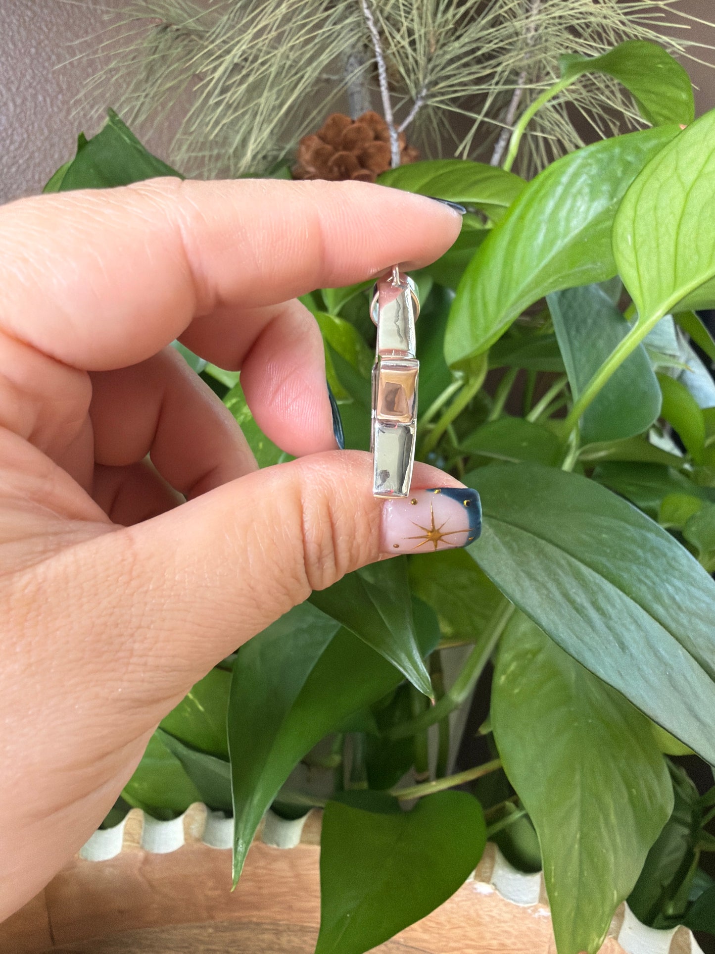 Scenic Moss Agate Star Pendant
