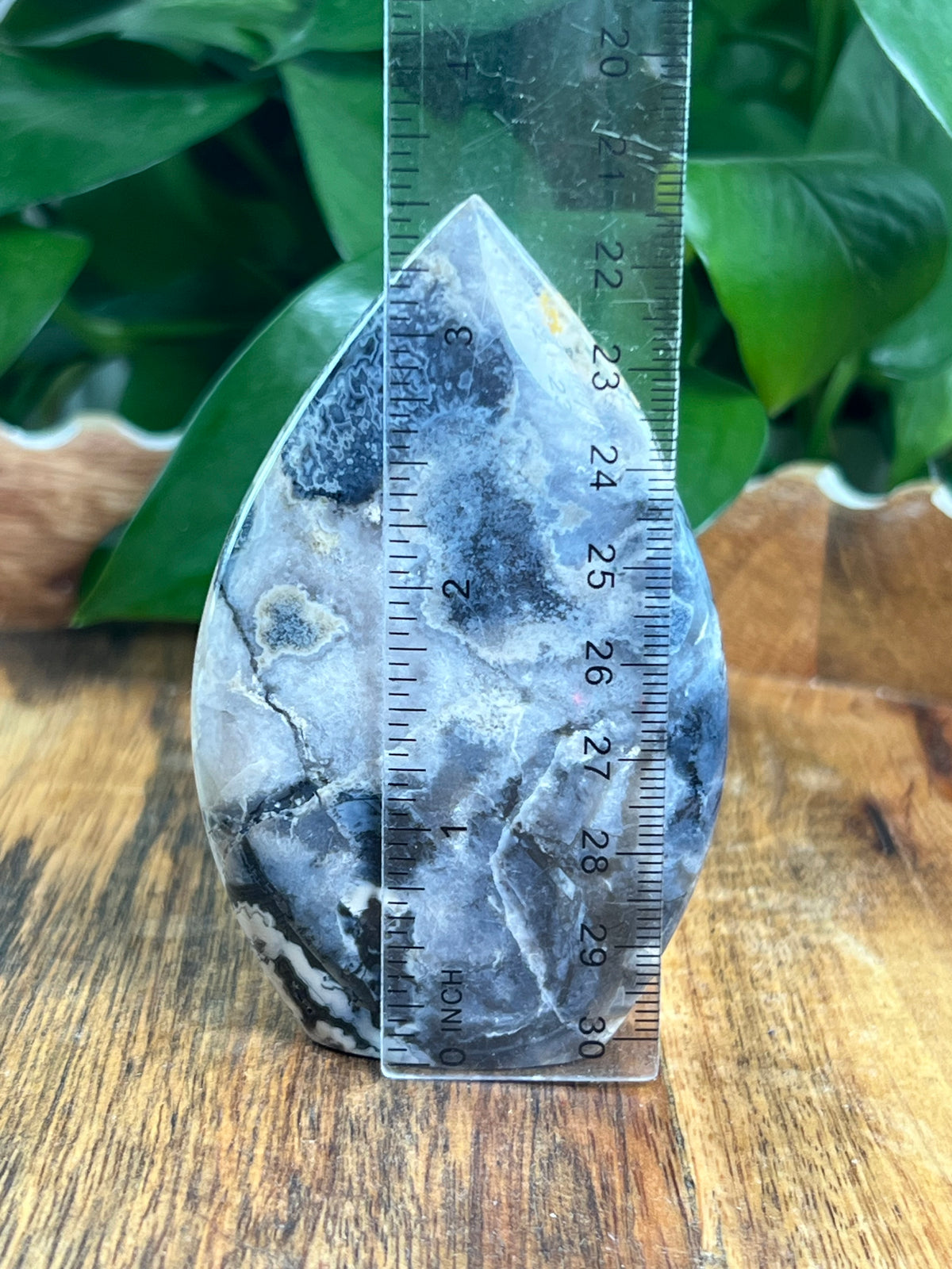 Blue Plume Agate Flame: Si