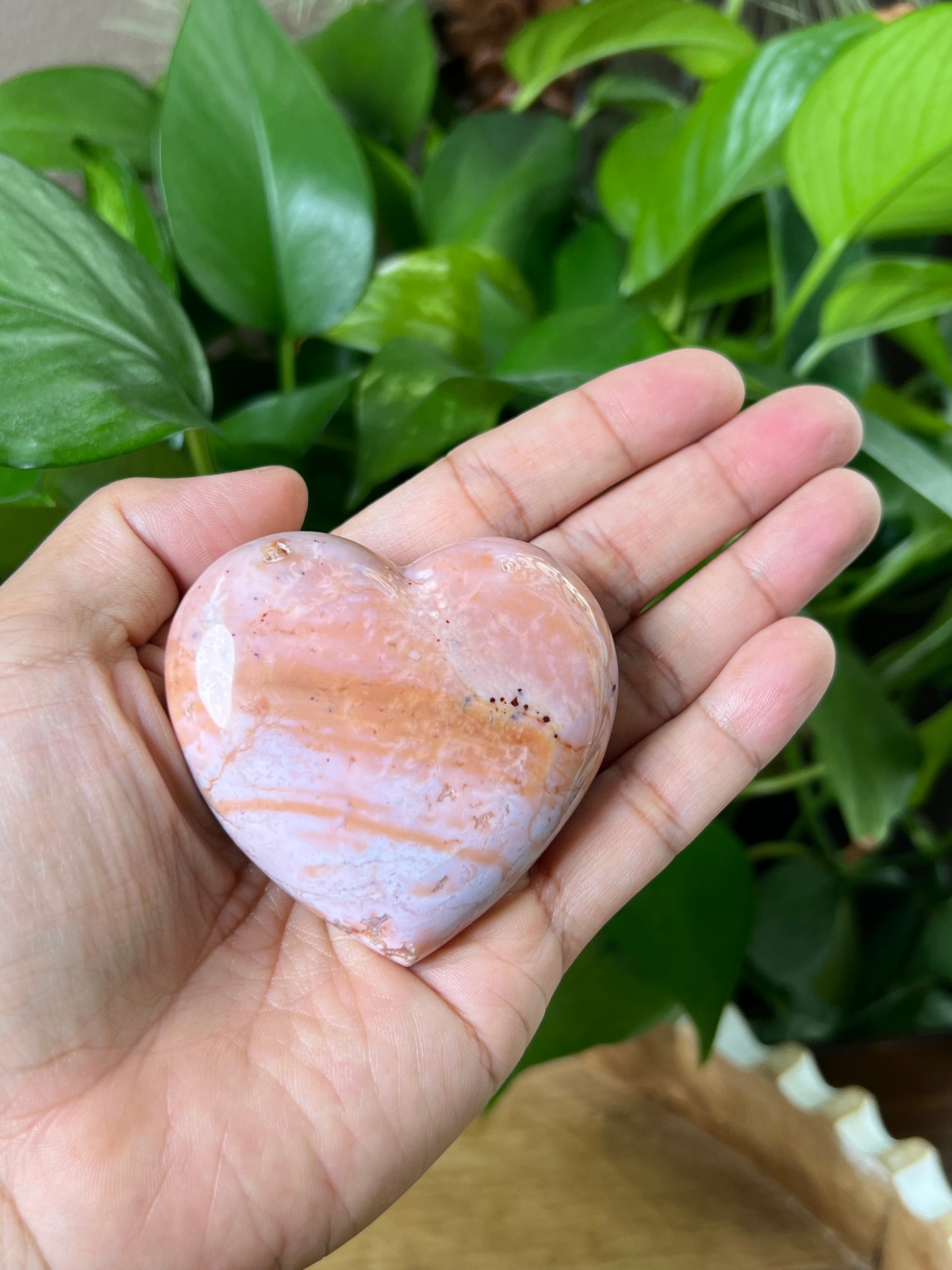 Pink Carnelian Heart