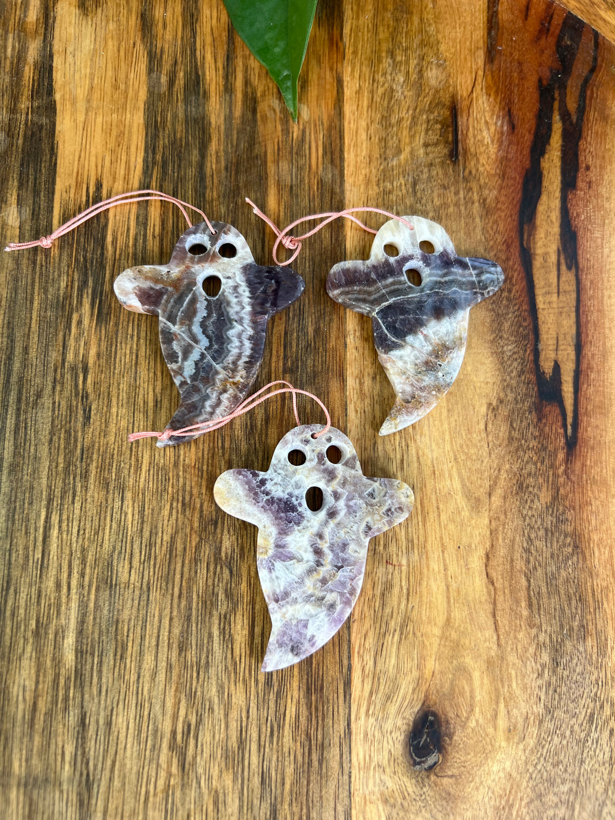 Indonesian Amethyst Ghost Ornaments