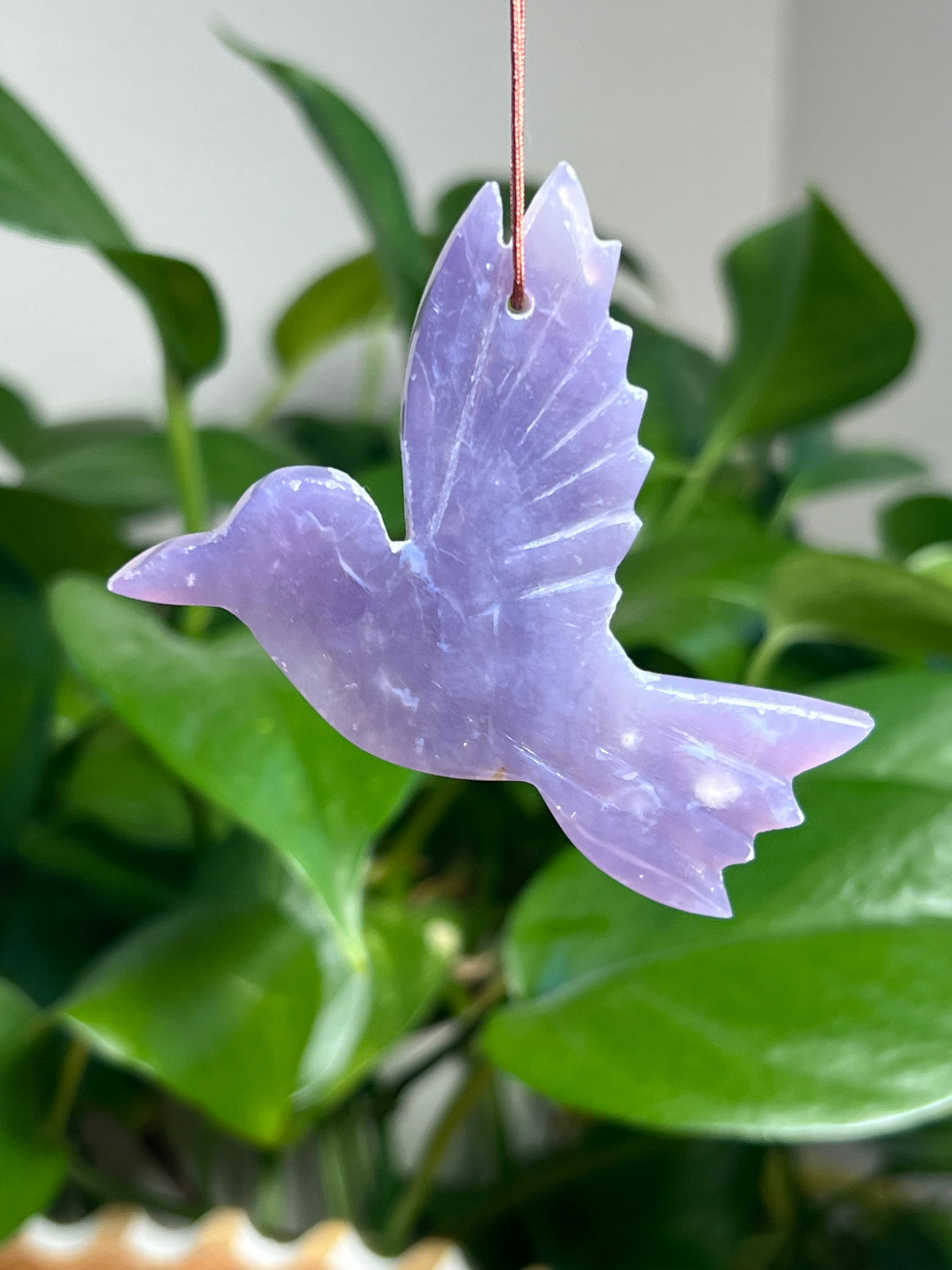 Purple Chalcedony Hummingbird Ornaments