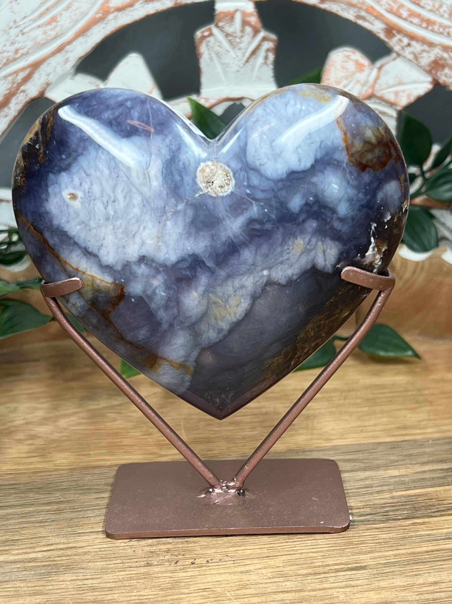 Purple Chalcedony Heart