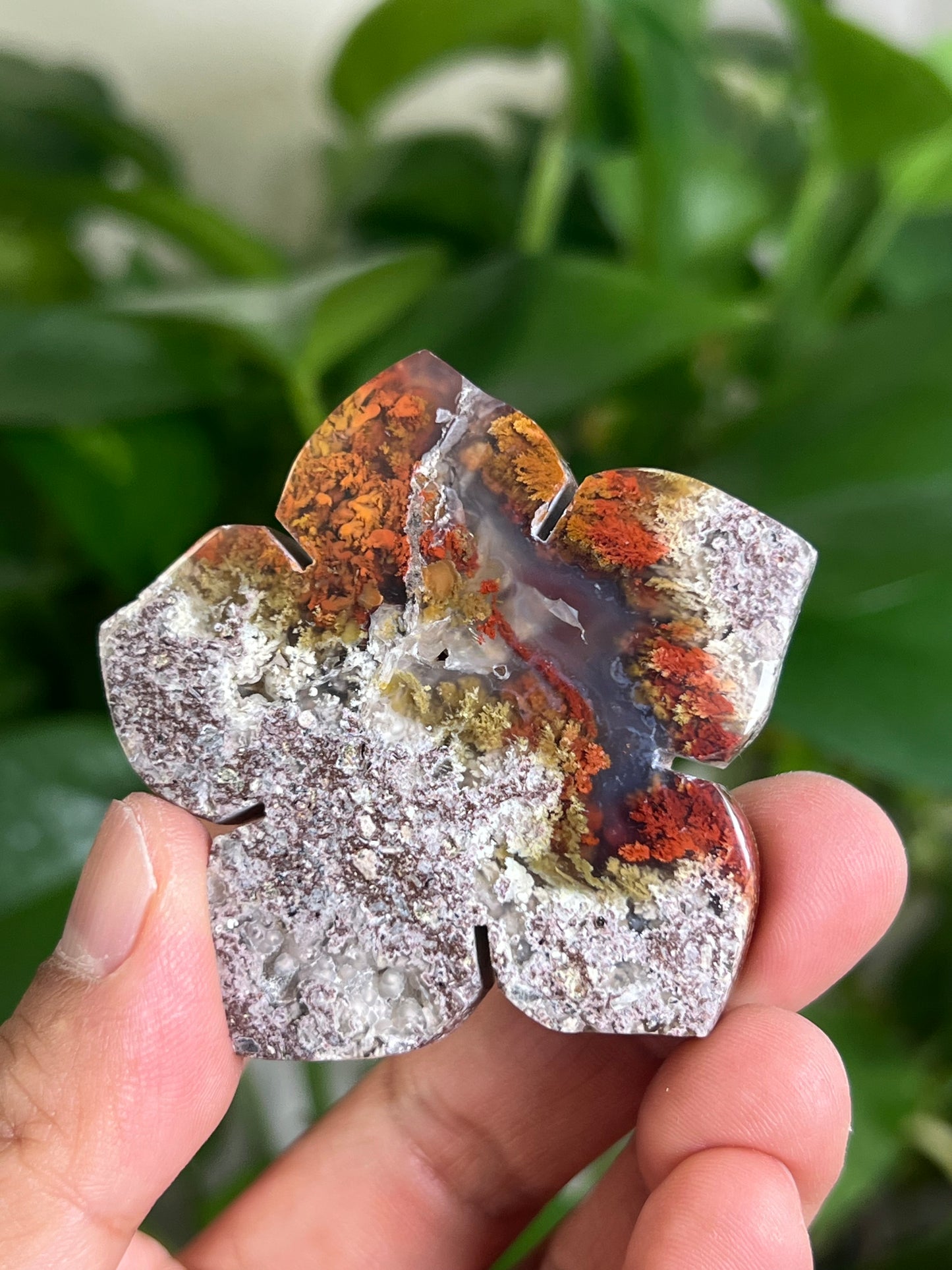 Scenic Moss Agate Flower NH