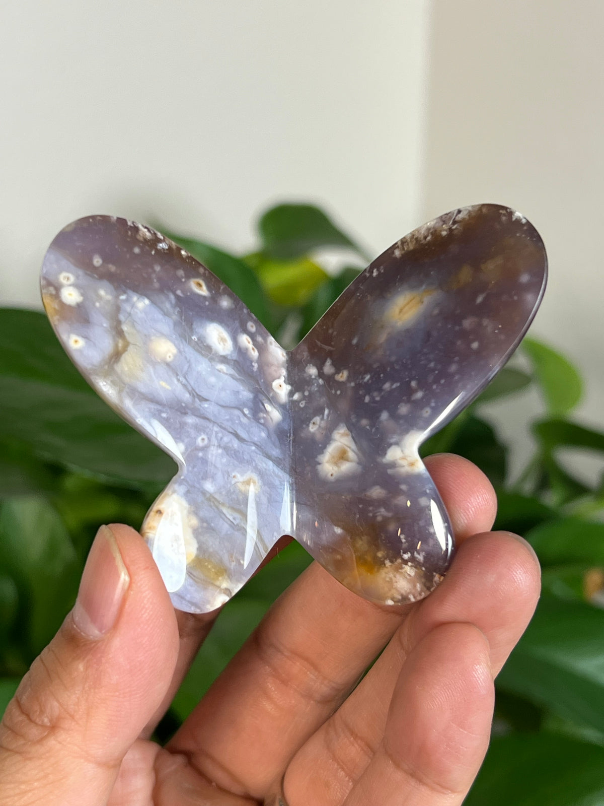 Purple Chalcedony 3D Butterflies