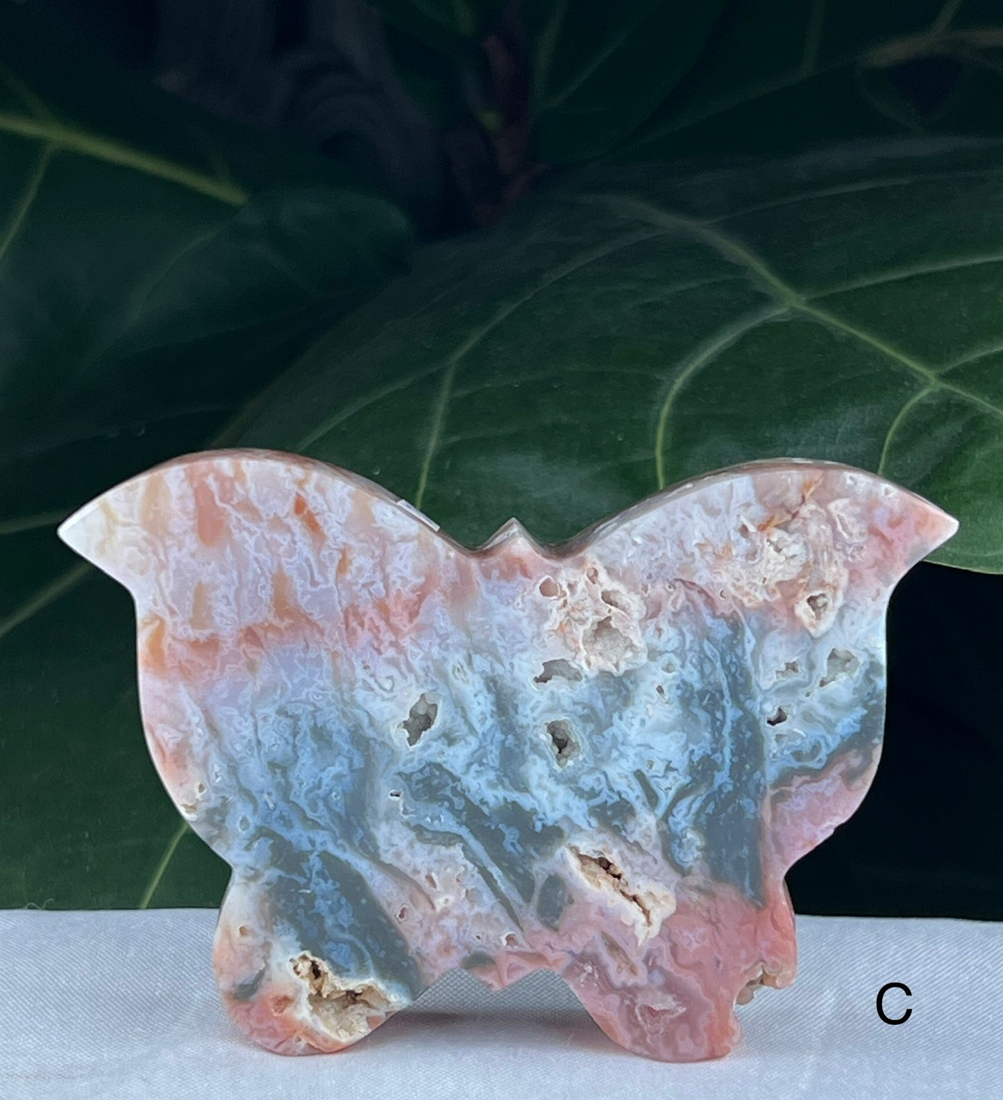 Rainbow Plume Agate Butterfly