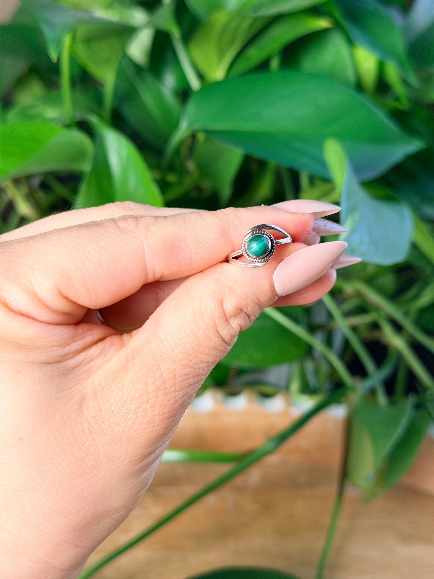 Malachite Circle Ring