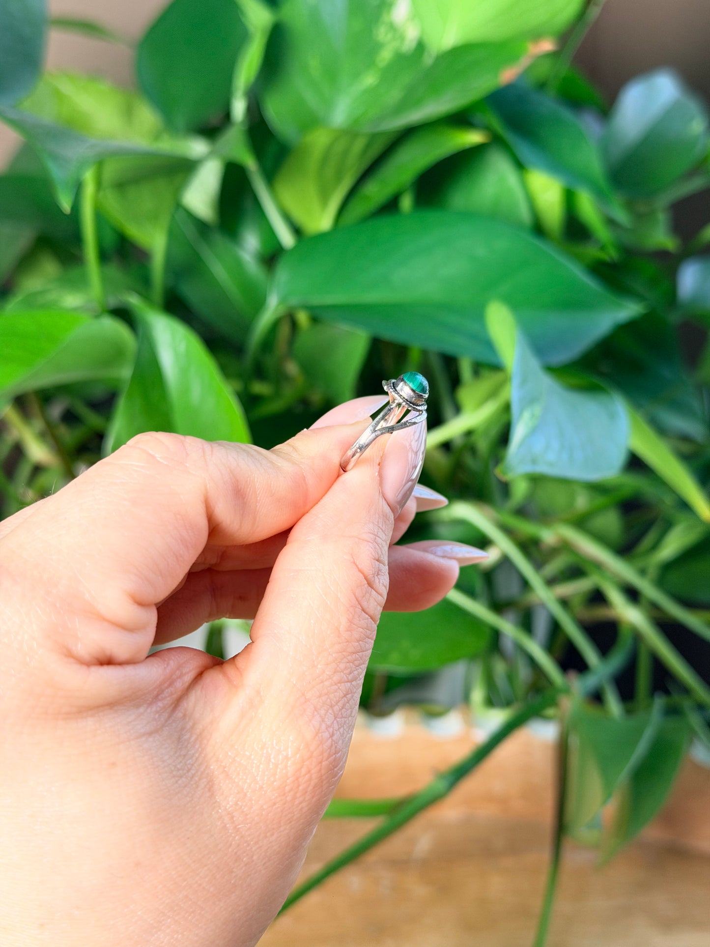 Malachite Circle Ring