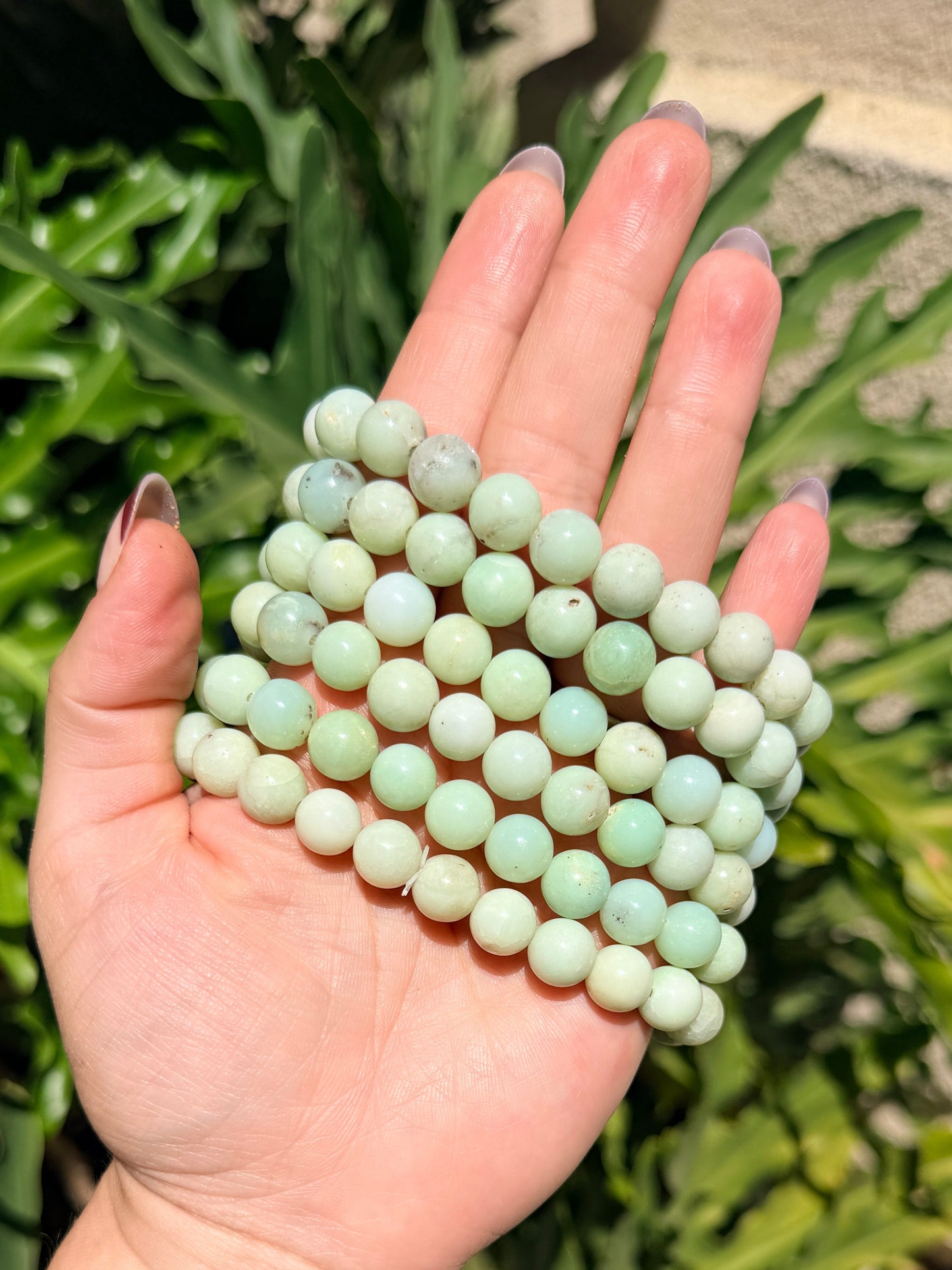 Chrysoprase Beaded Bracelet (10mm)