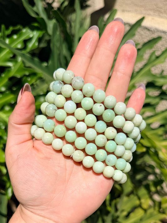 Chrysoprase Beaded Bracelet (10mm)