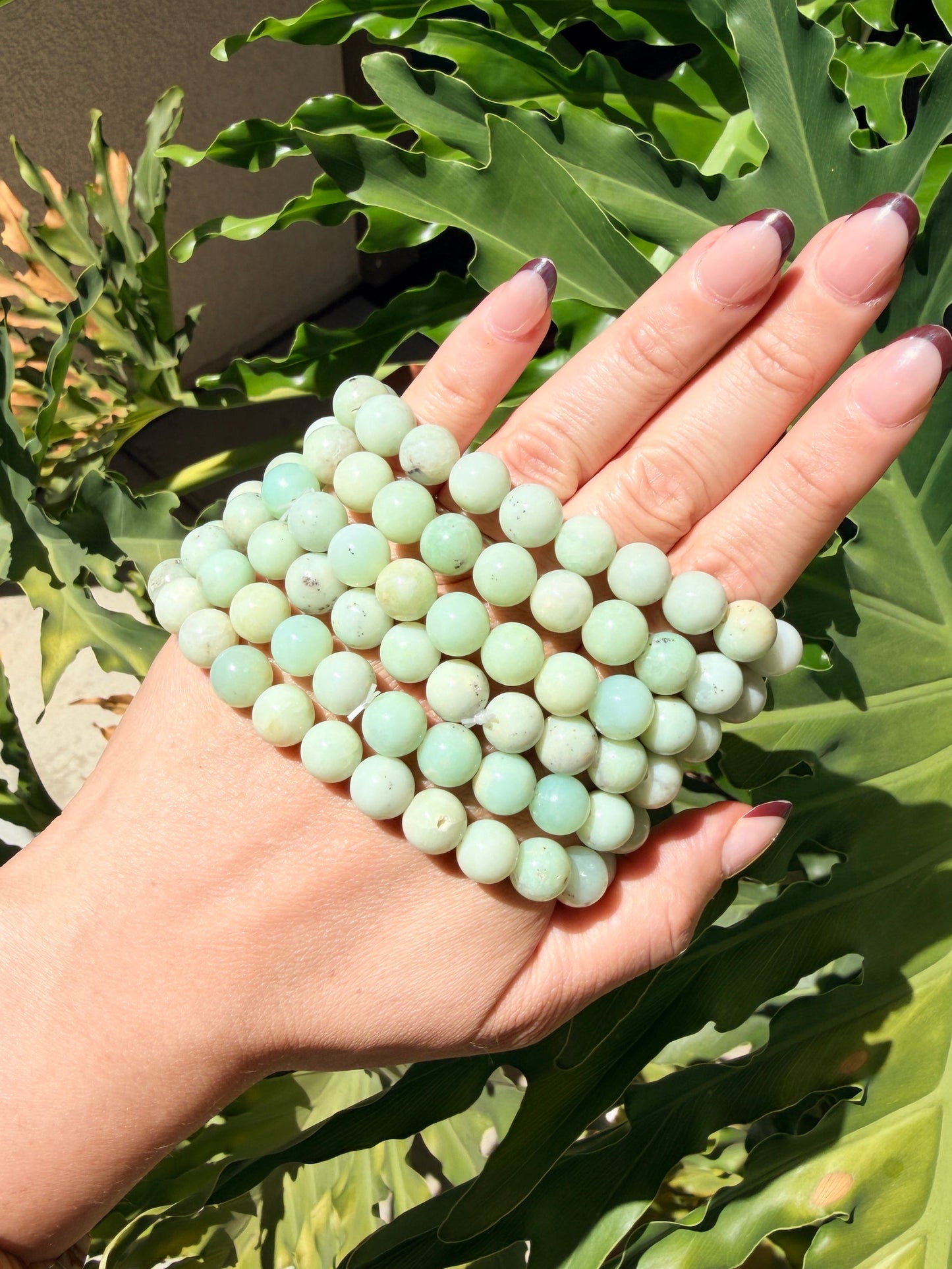Chrysoprase Beaded Bracelet (10mm)