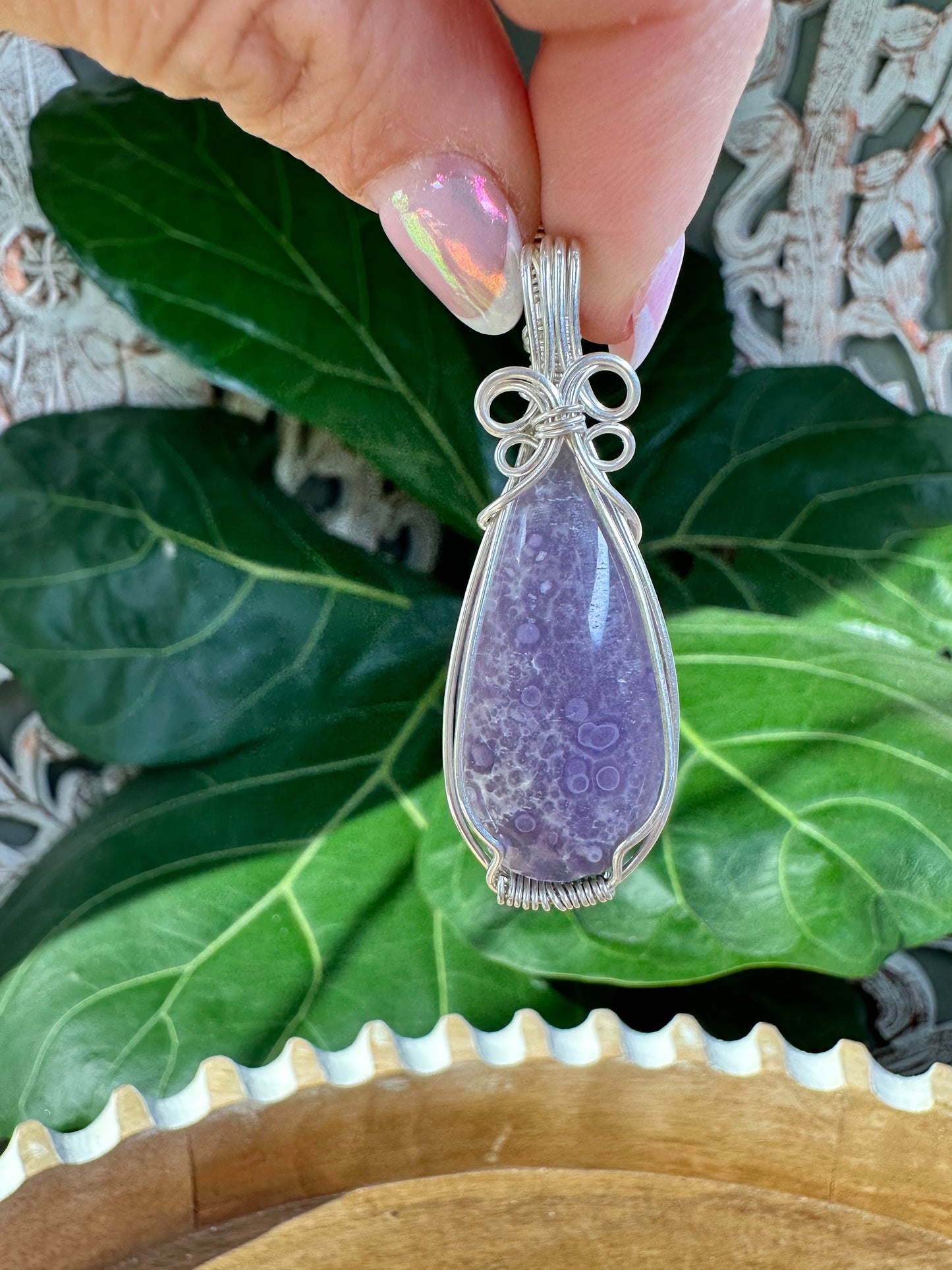 Polished Grape Agate Necklaces