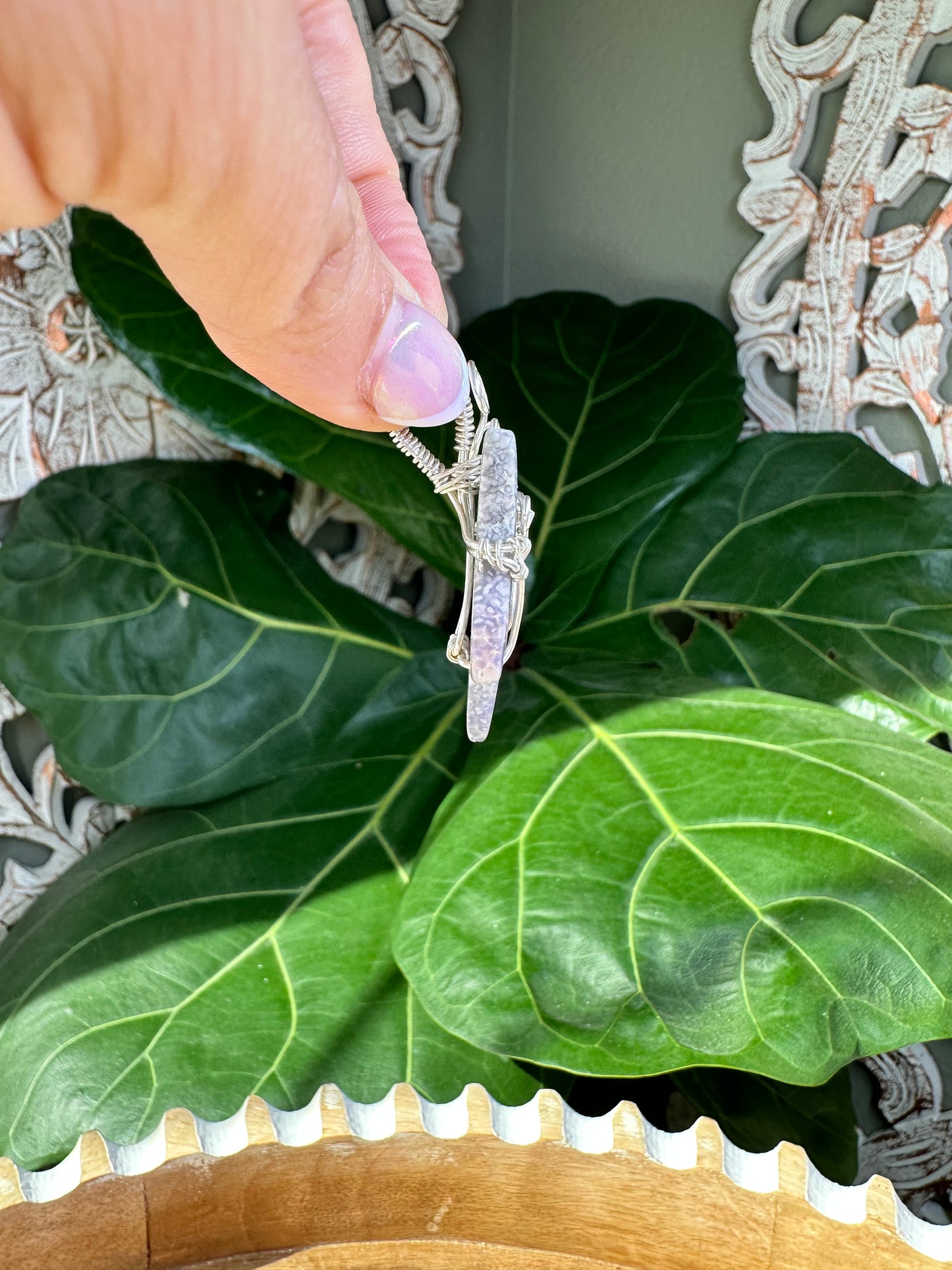 Polished Grape Agate Necklaces