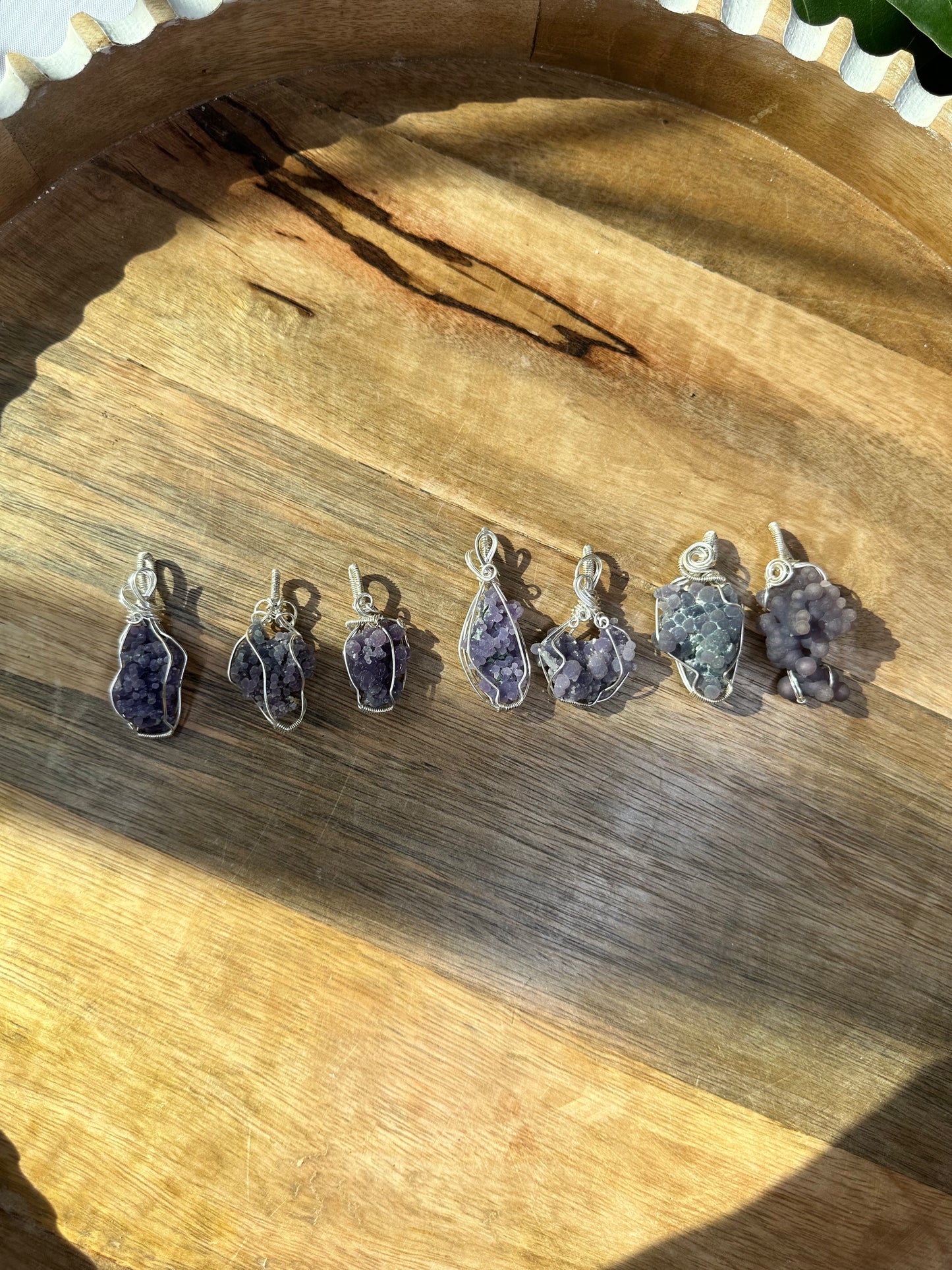 Raw Grape Agate Necklaces ￼