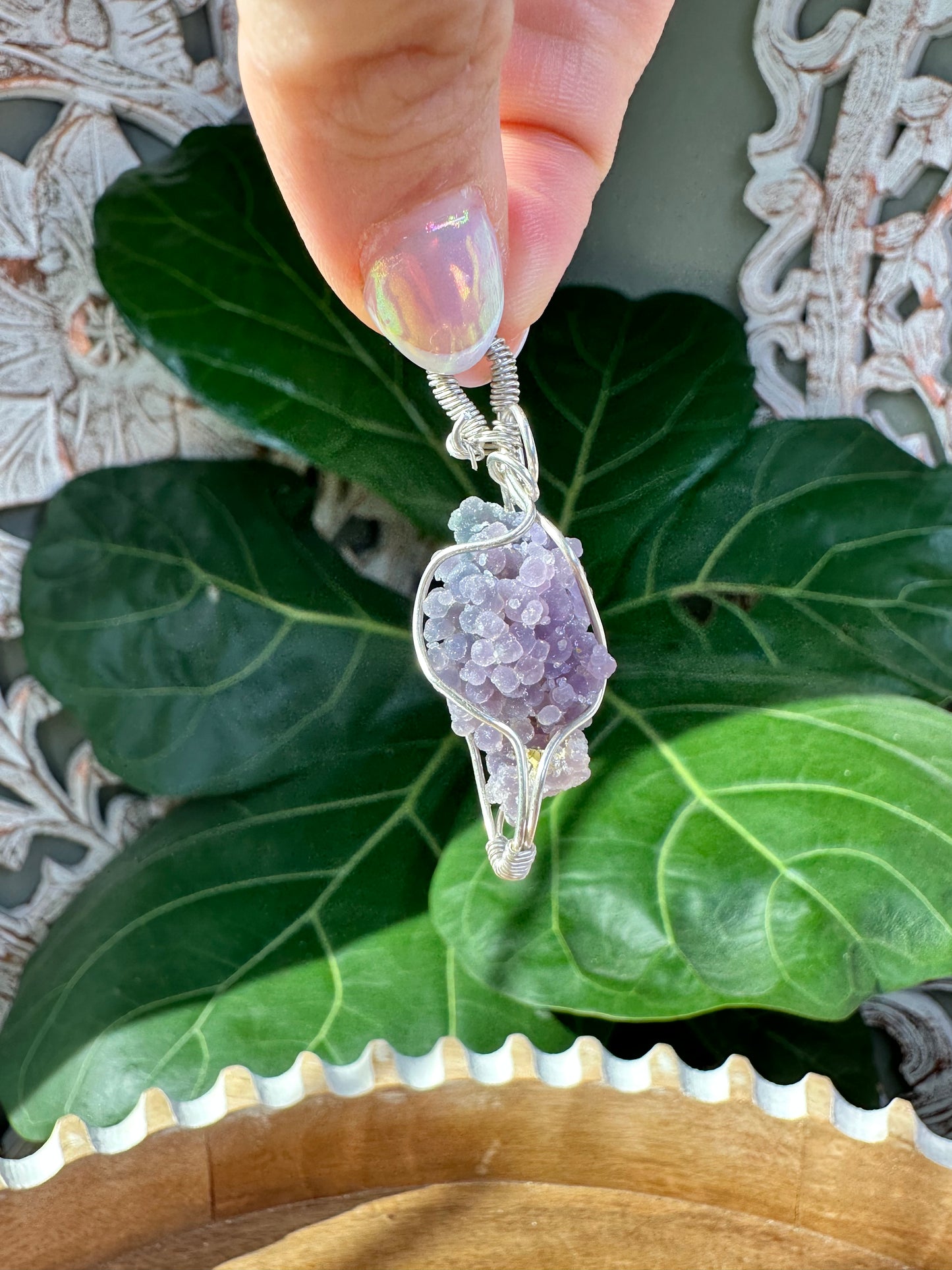 Raw Grape Agate Necklaces ￼