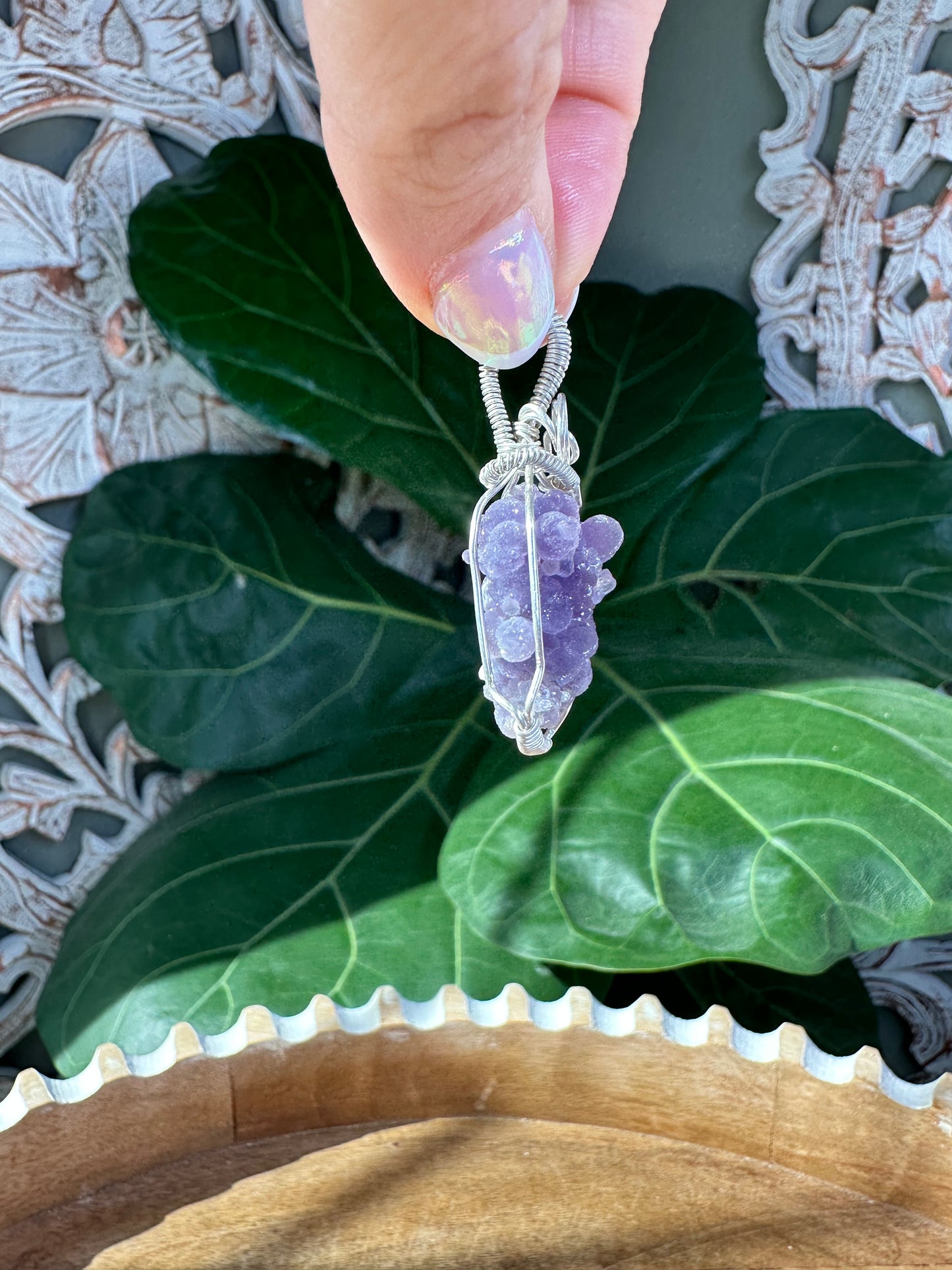 Raw Grape Agate Necklaces ￼