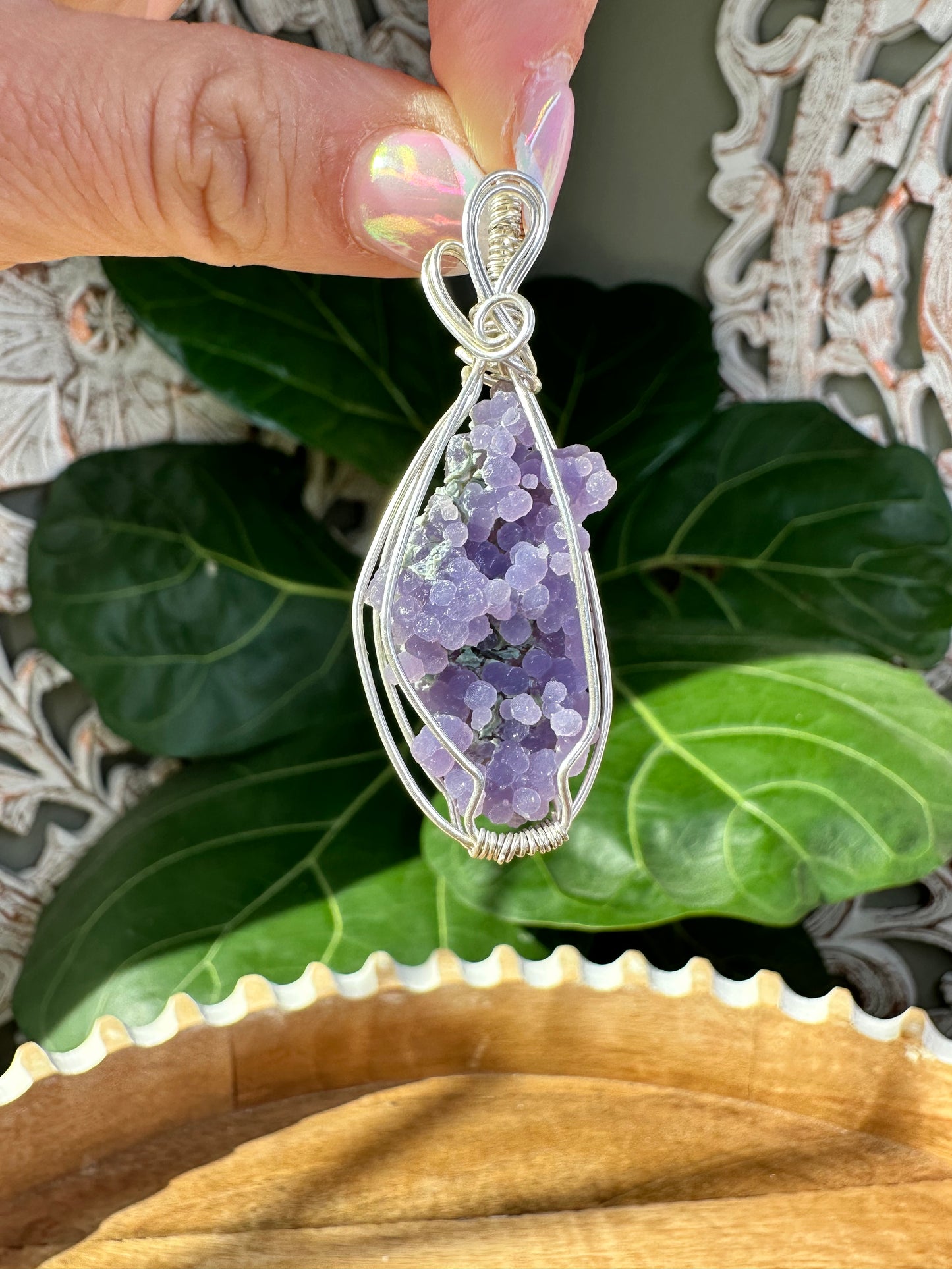 Raw Grape Agate Necklaces ￼