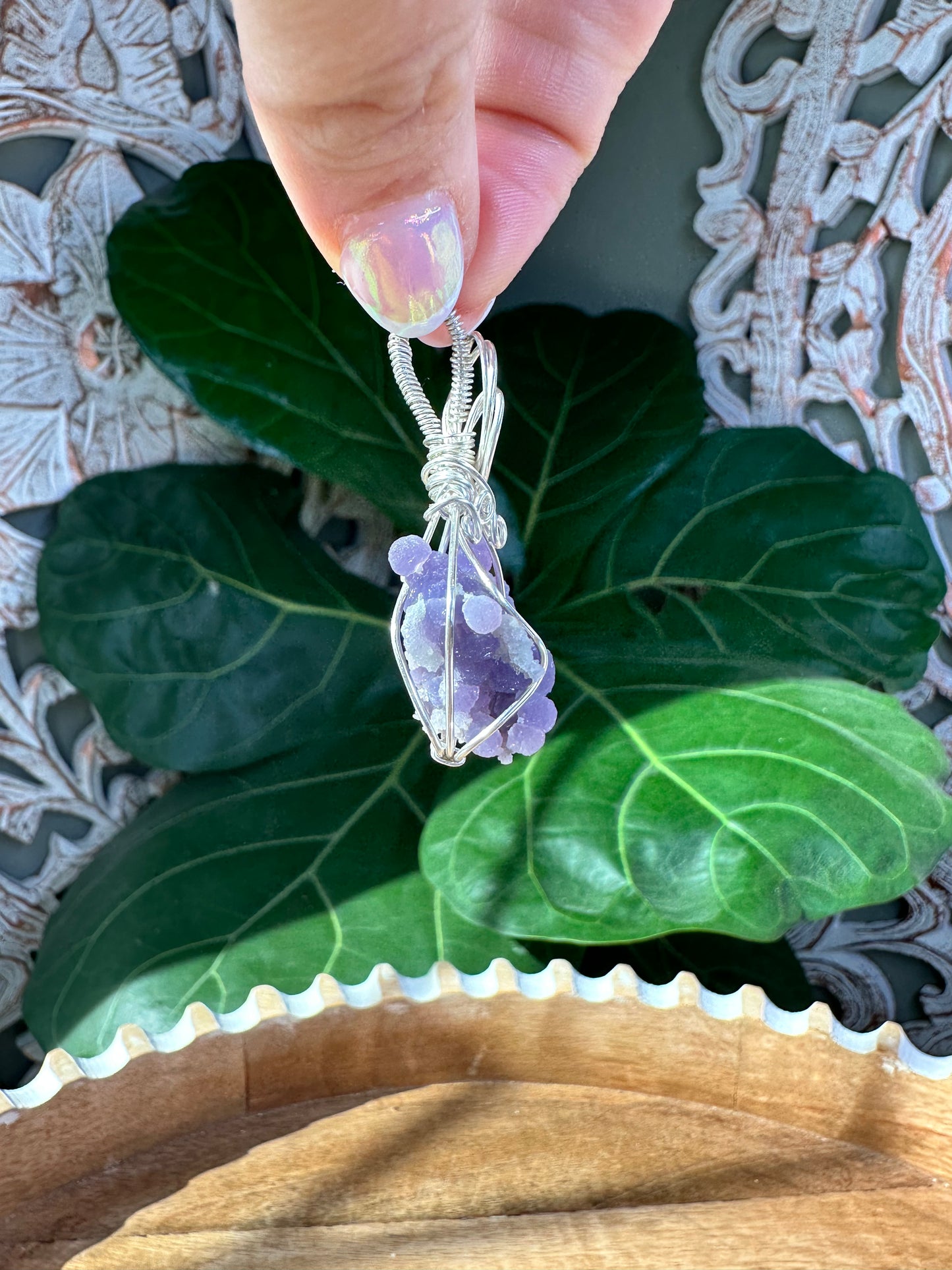 Raw Grape Agate Necklaces ￼